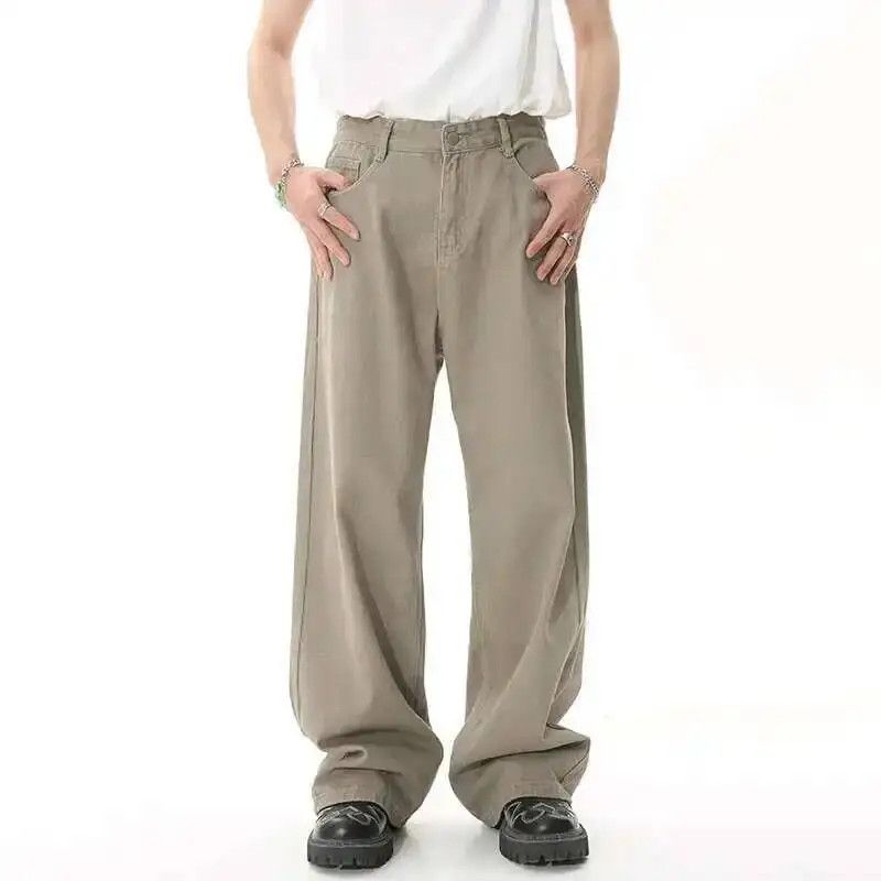 Japanese Brand Wide Leg Baggy Beige Jeans Denim Size US 32 / EU 48 - 1 Thumbnail