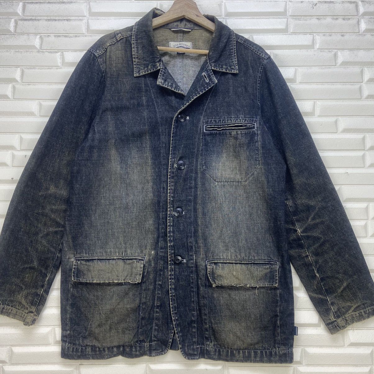 Japanese Brand Japanese Brand Dog House Union Made Distressed Denim Jacket Size US S / EU 44-46 / 1 - 5 Thumbnail