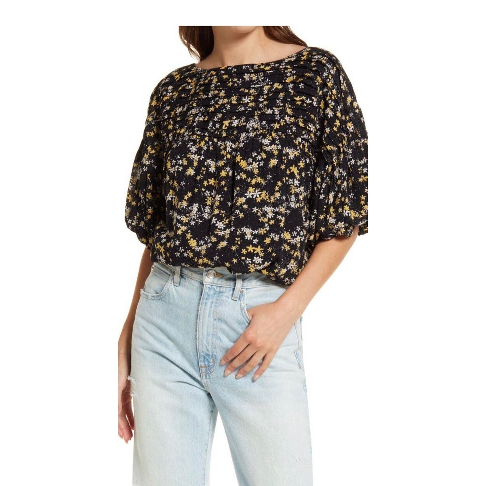 Free People Free People Dessa Bodysuit in Black Combo, Size M A002077 Size M / US 6-8 / IT 42-44 - 3 Thumbnail