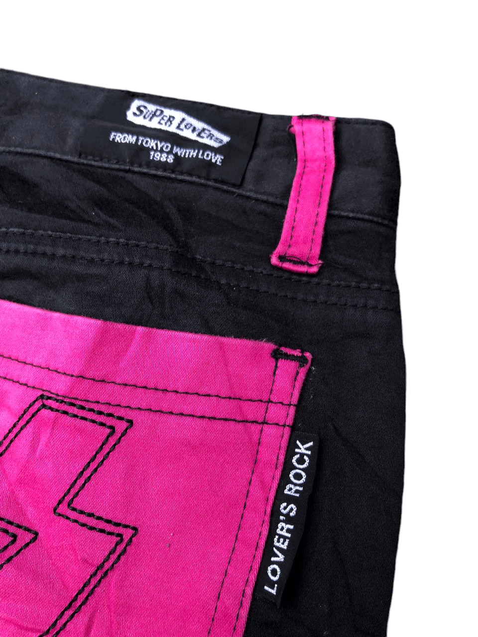 Japanese Brand Super lovers rock Balck pink Pants Size 27" / US 4 / IT 40 - 11 Thumbnail