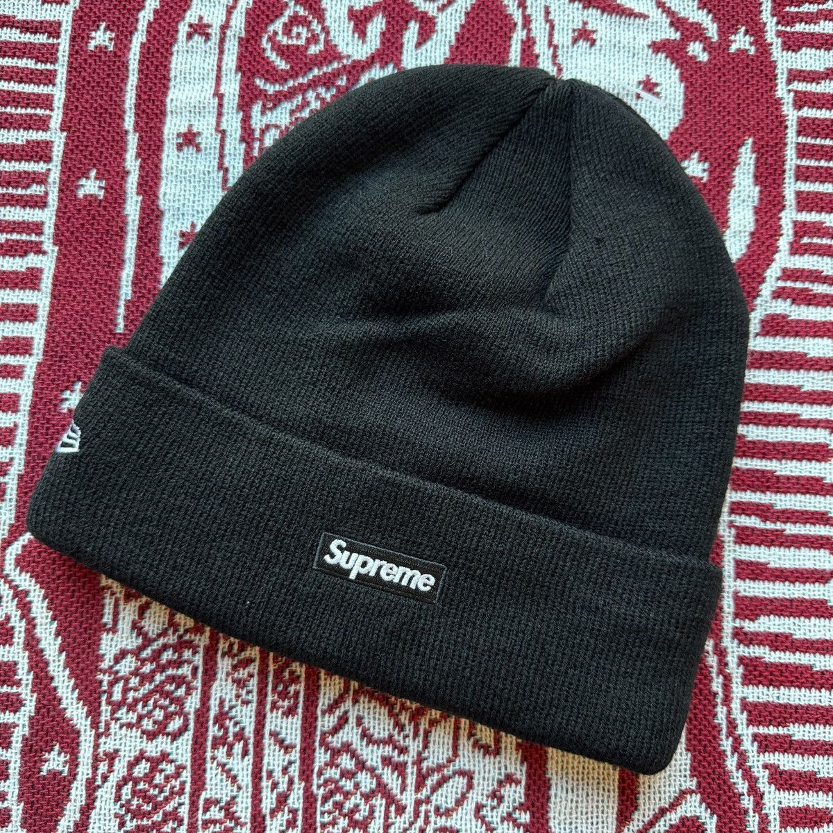 New Era × Supreme FW20 Supreme x New Era S logo Beanie Black Small Box Logo Size ONE SIZE - 7 Thumbnail