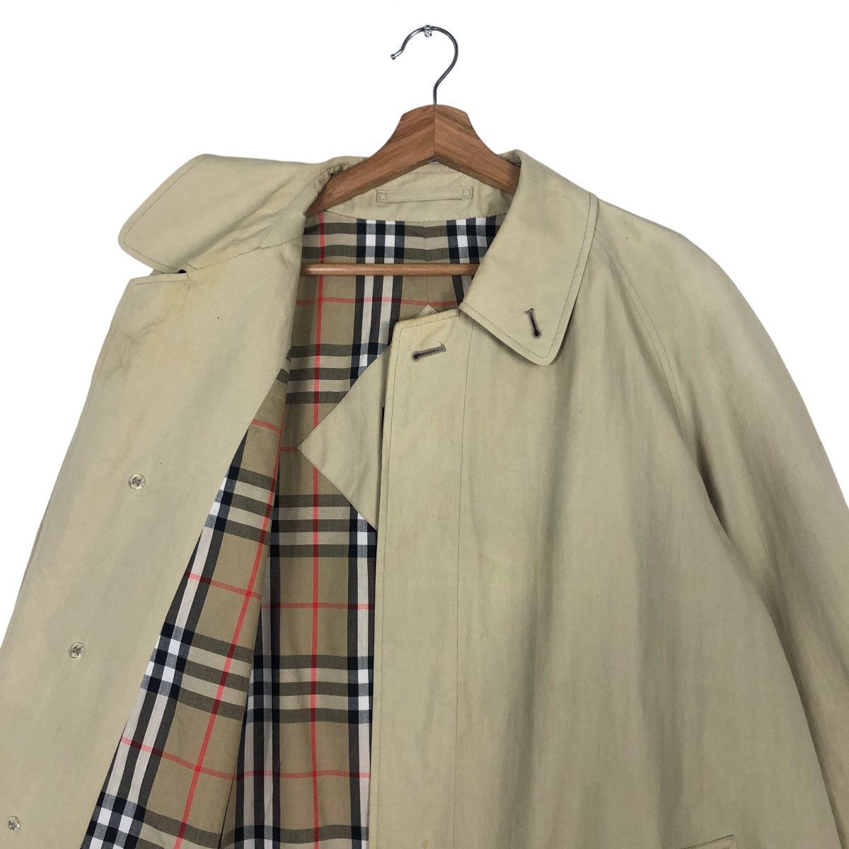 Burberry 🔥Vintage Burberrys of London Long Jacket Nova Check Blanket Size US M / EU 48-50 / 2 - 13 Thumbnail
