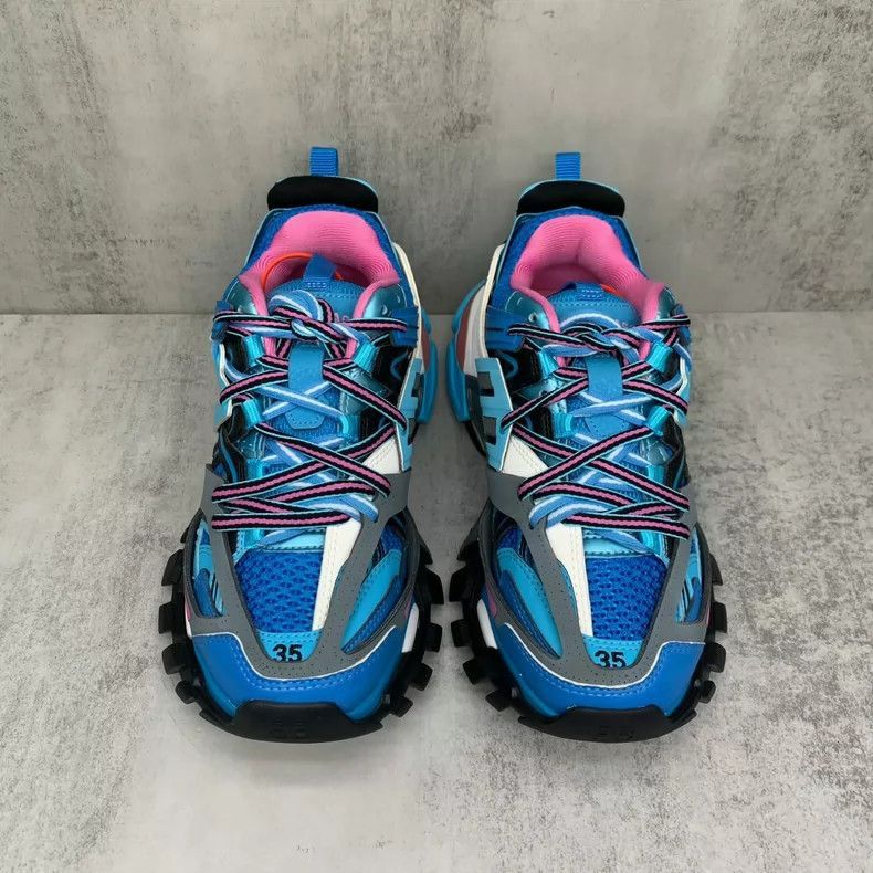 Balenciaga Balenciaga Track Sneakers in Blue and Pink-2505 Size US 5 / EU 37 - 4 Thumbnail