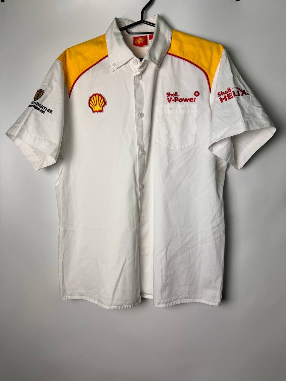 Ferrari × Formula 1 Shell V-Power Ferrari Short Sleeve Shirt Button Up ...