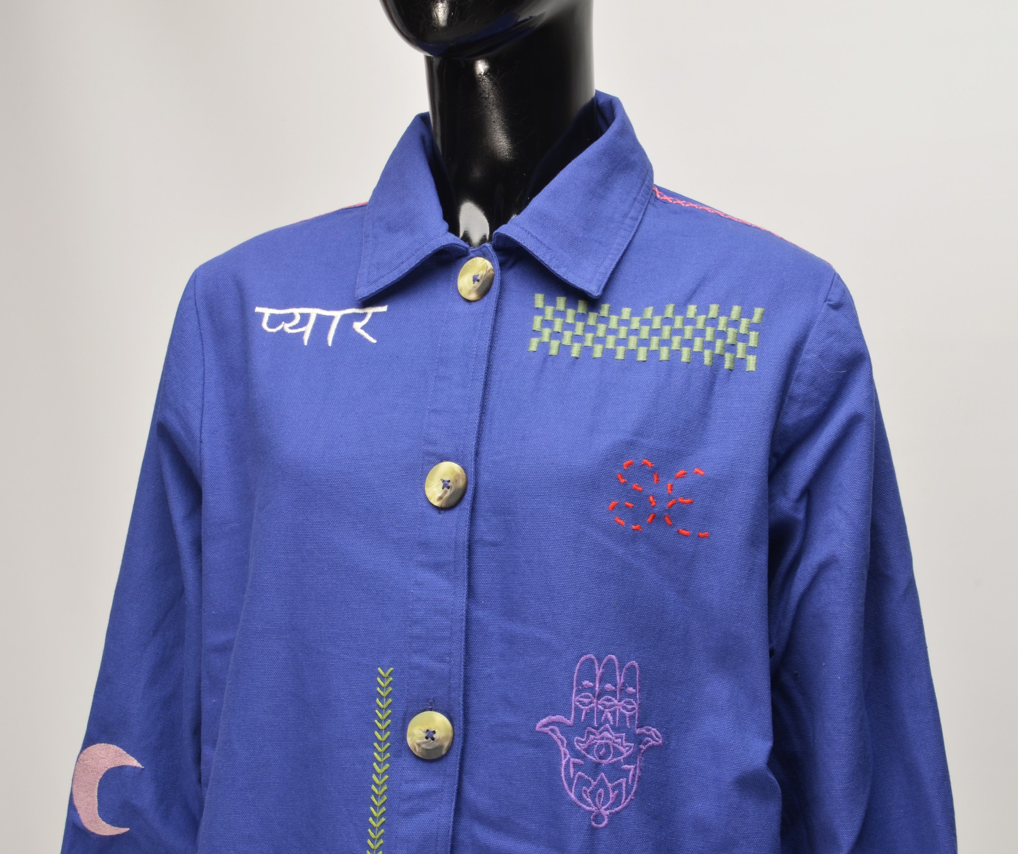 Other Sissel Edelbo Y2K Kidcore Oversized Embroidered Jacket Size M / US 6-8 / IT 42-44 - 2 Thumbnail