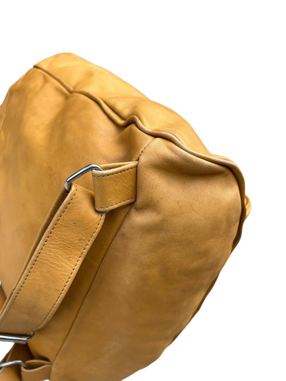 Leather Vintage Unknown Japan Brand Patina Leather Backpack Bag Size ONE SIZE - 17 Thumbnail