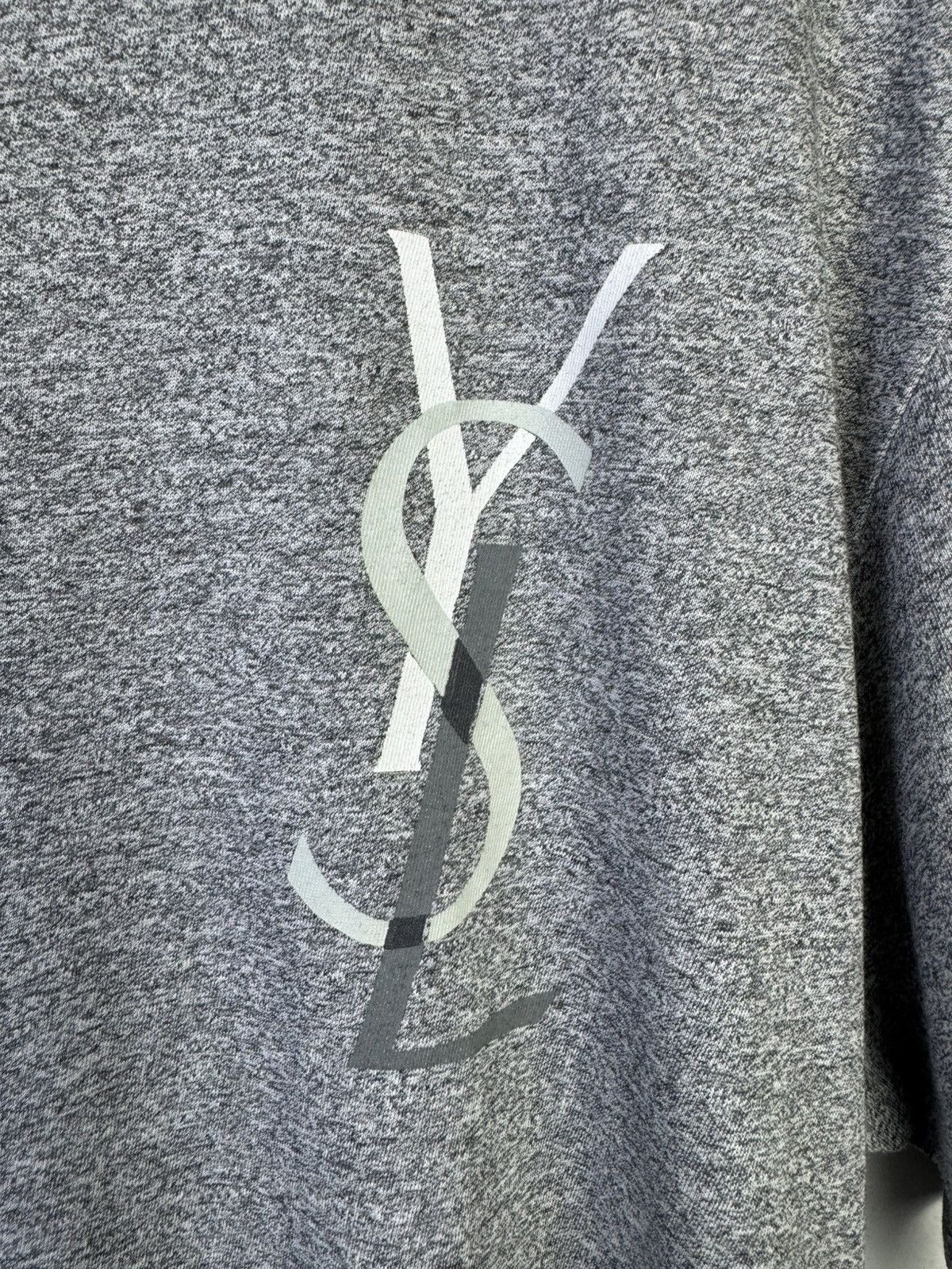 Yves Saint Laurent vintage Yves Saint Laurent gray cotton T-shirt Size US M / EU 48-50 / 2 - 5 Thumbnail