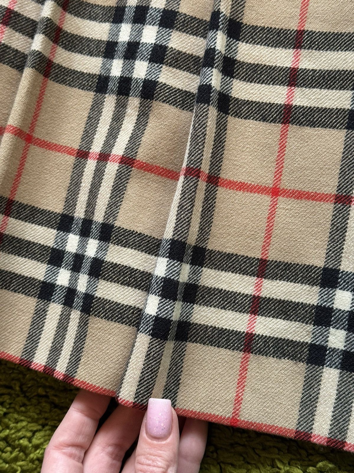 Burberry × Designer × Vintage Burberrys 1990s vintage nova check wool maxi skirt Size 30" / US 8 / IT 44 - 3 Thumbnail