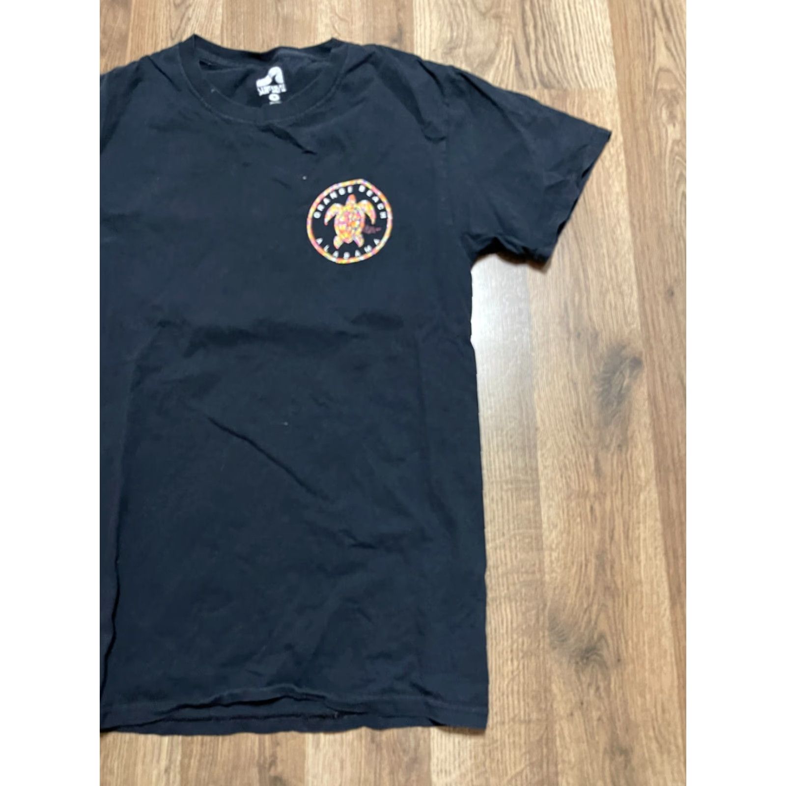 Vintage Surf Style Shirt Women's Small Black Orange Beach Alabama Beach Casual T-Shirt Size S / US 4 / IT 40 - 4 Thumbnail