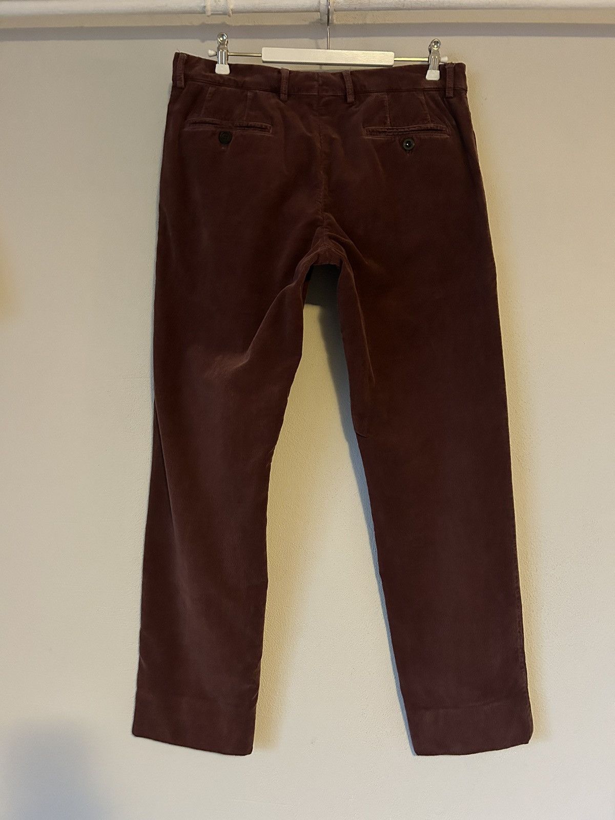 Brunello Cucinelli Brunello Cucinelli Burgundy Corduroy Trousers - Size 52 Size US 36 / EU 52 - 8 Thumbnail