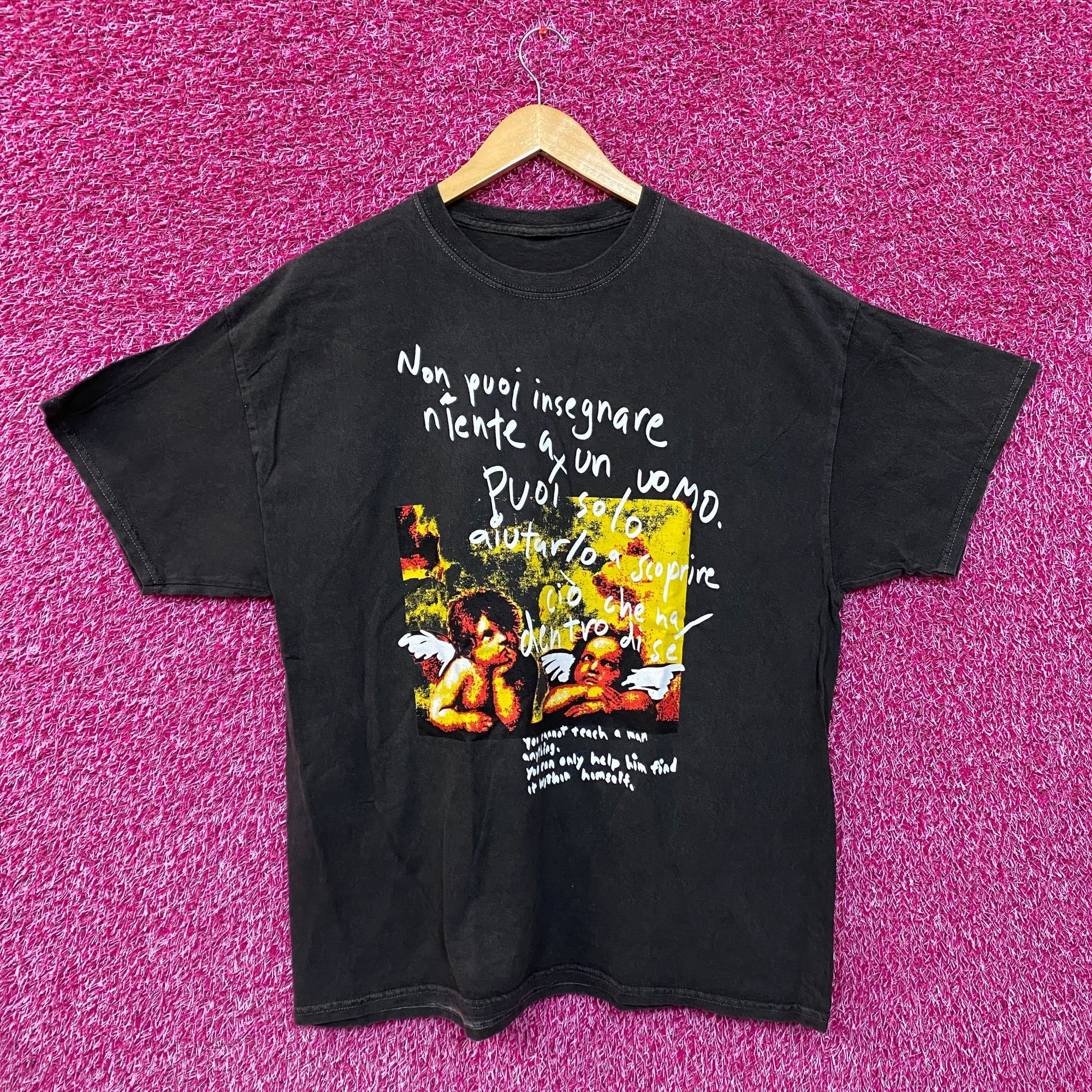 Ripple Junction Angel Painting Mineral Wash Cropped Tshirt size Large Size L / US 10 / IT 46 - 1 Thumbnail