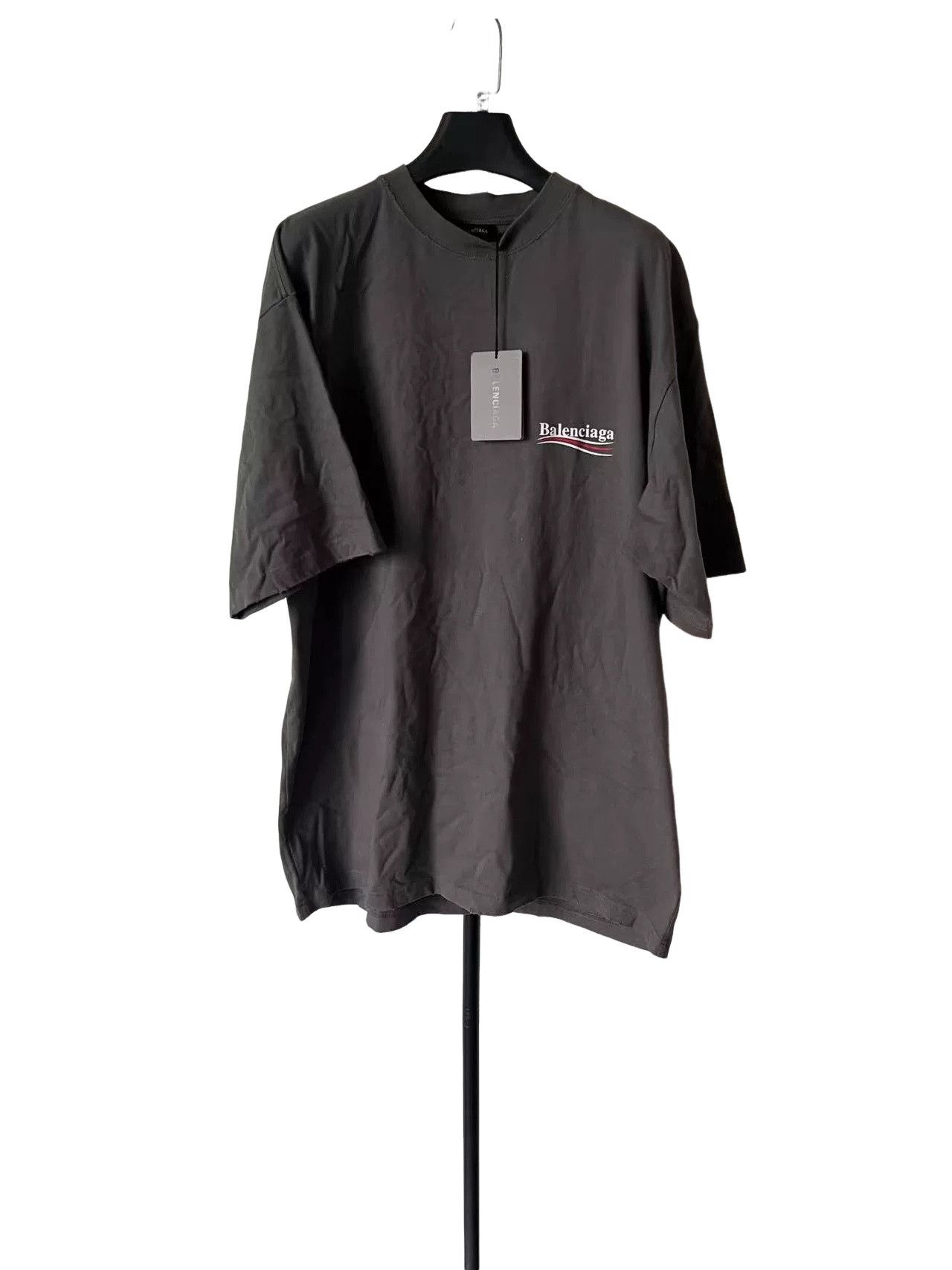 Balenciaga Balenciaga Political Campaign Logo T-Shirt Gray S Size US S / EU 44-46 / 1 - 1 Thumbnail