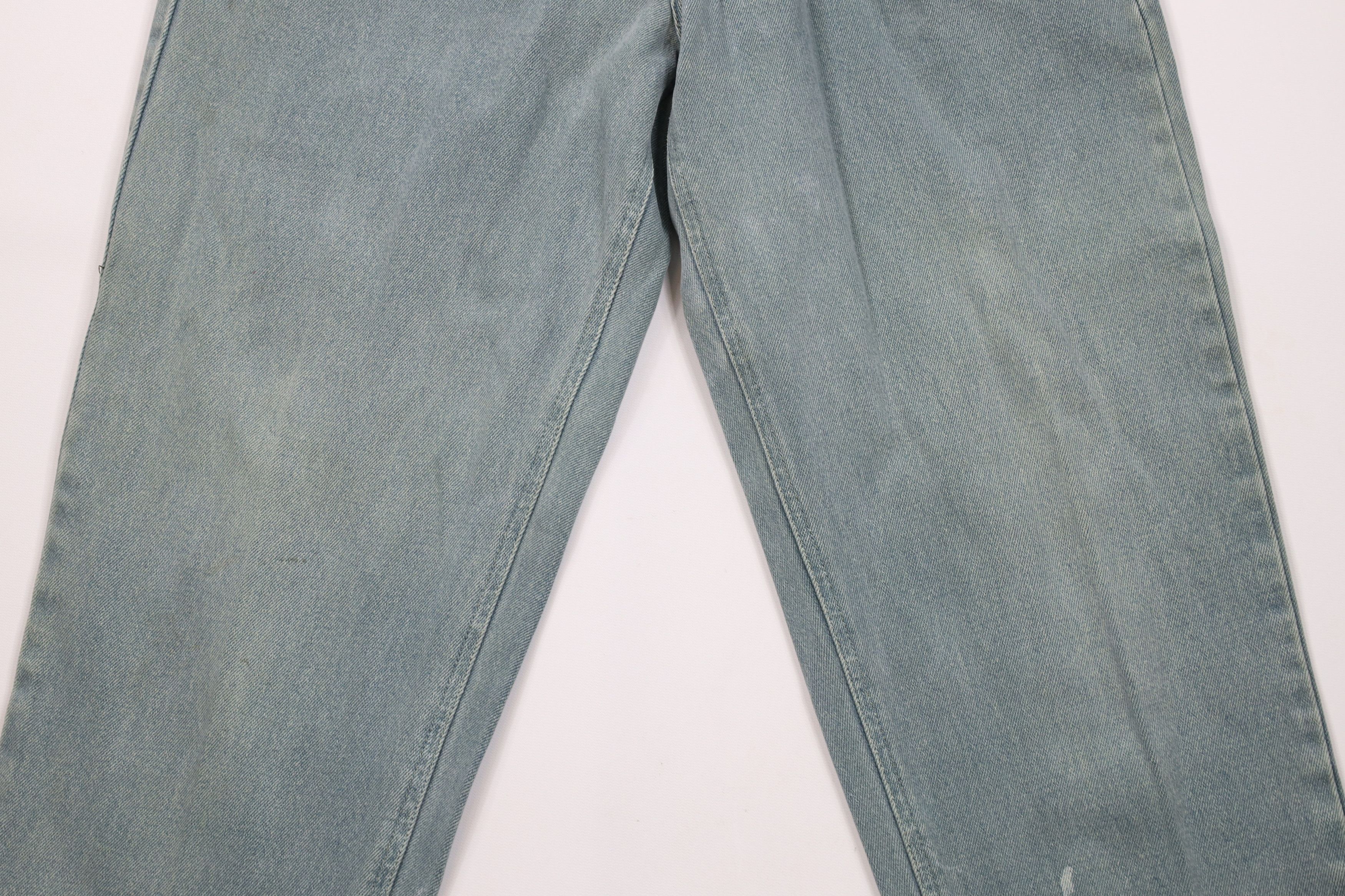 Vintage Vintage 90s Streetwear Stonewash Tapered Leg Jeans Teal Size US 32 / EU 48 - 3 Thumbnail