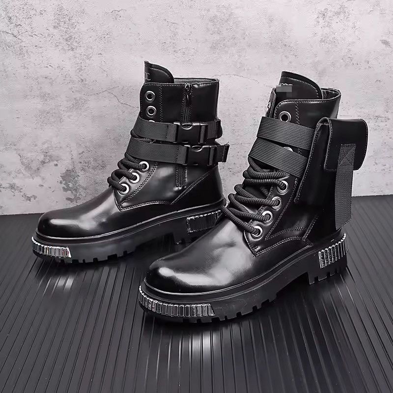 Japanese Brand Industrial Combat Boots - Split Leather with Tactical Pouch Size US 7 / EU 40 - 5 Thumbnail