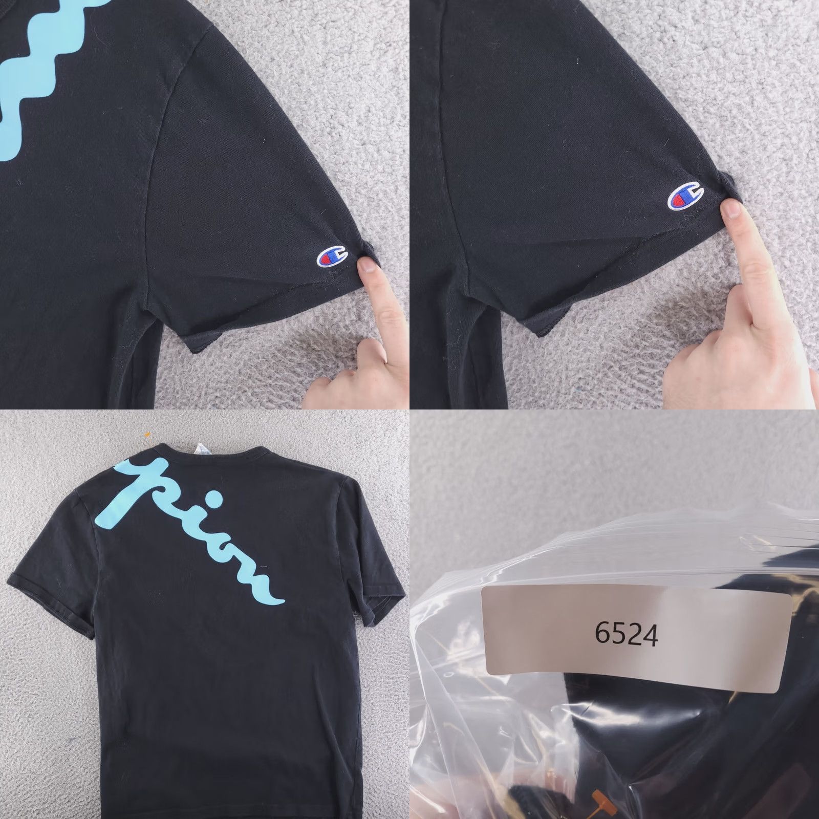 Champion Champion Shirt Mens Medium Black Short Sleeve All Over Graphic Size US M / EU 48-50 / 2 - 8 Thumbnail