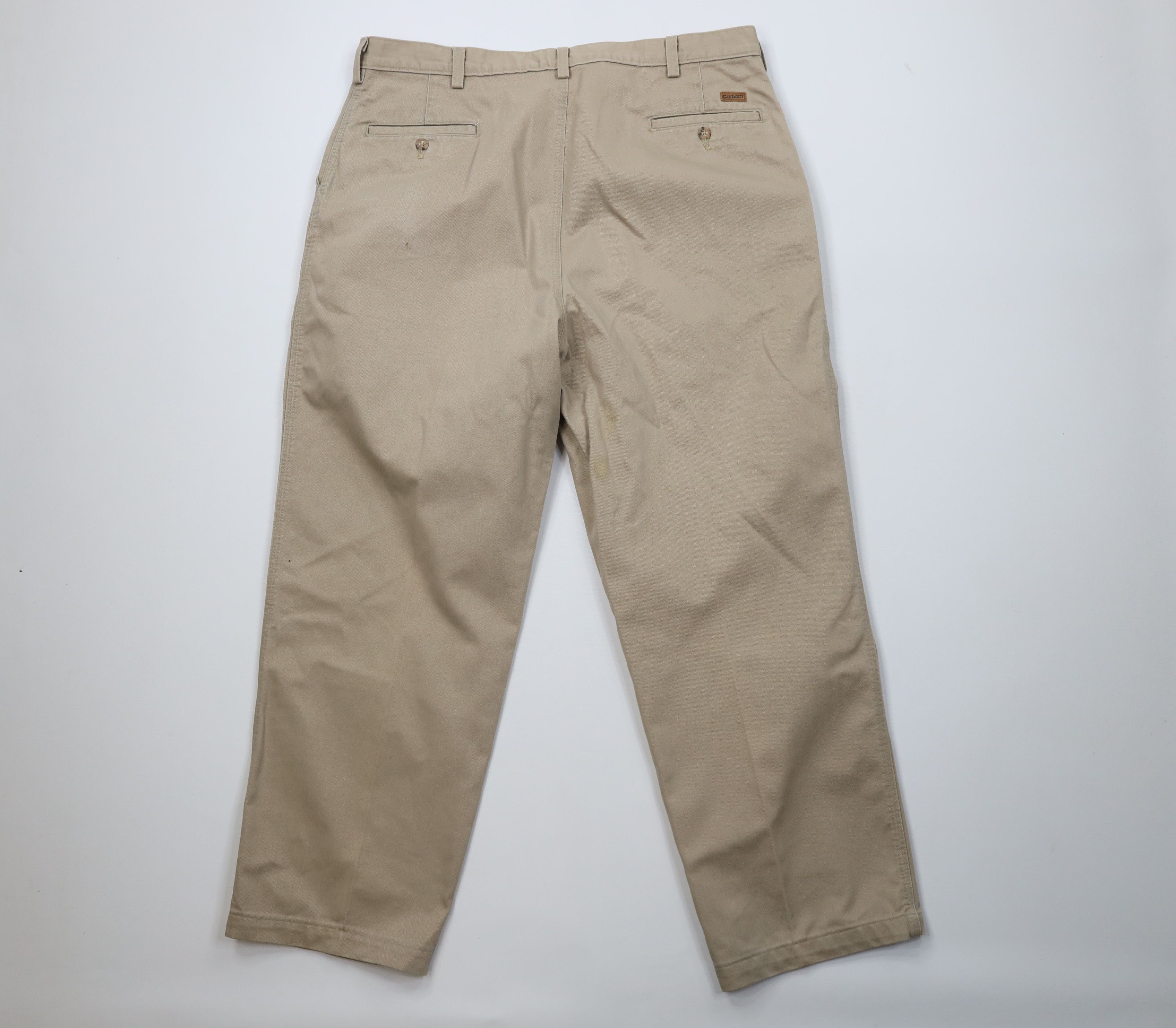 Carhartt Vintage 90s Carhartt Spell Wide Leg Chino Pants Beige Khaki Size US 38 / EU 54 - 10 Thumbnail