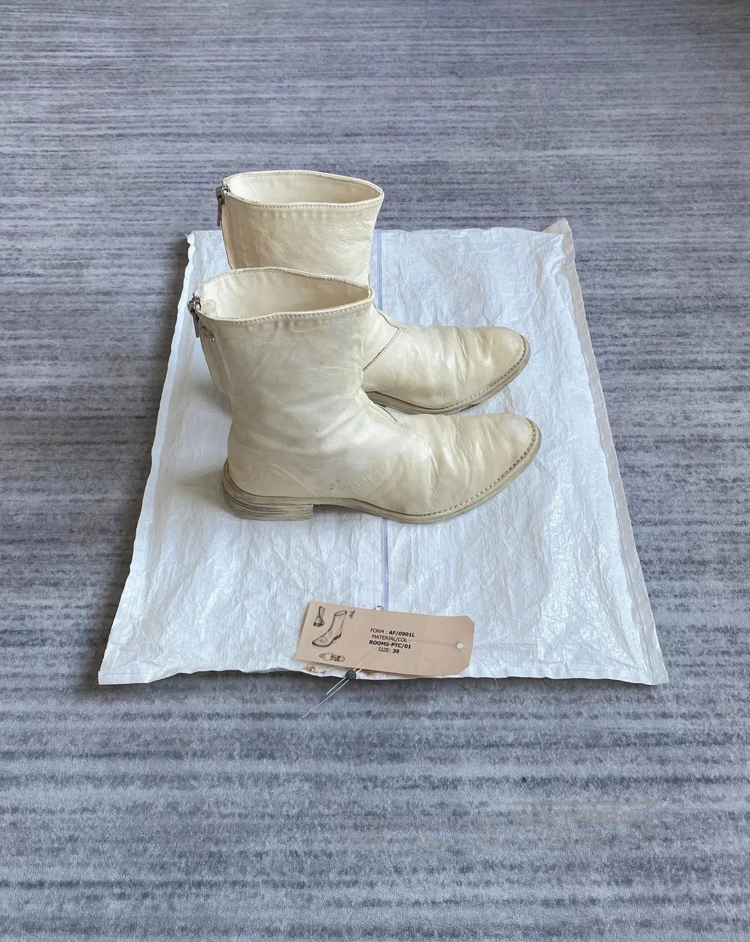 Carol Christian Poell elegant white western boots with zipper. Size US 6 / IT 36 - 2 Thumbnail