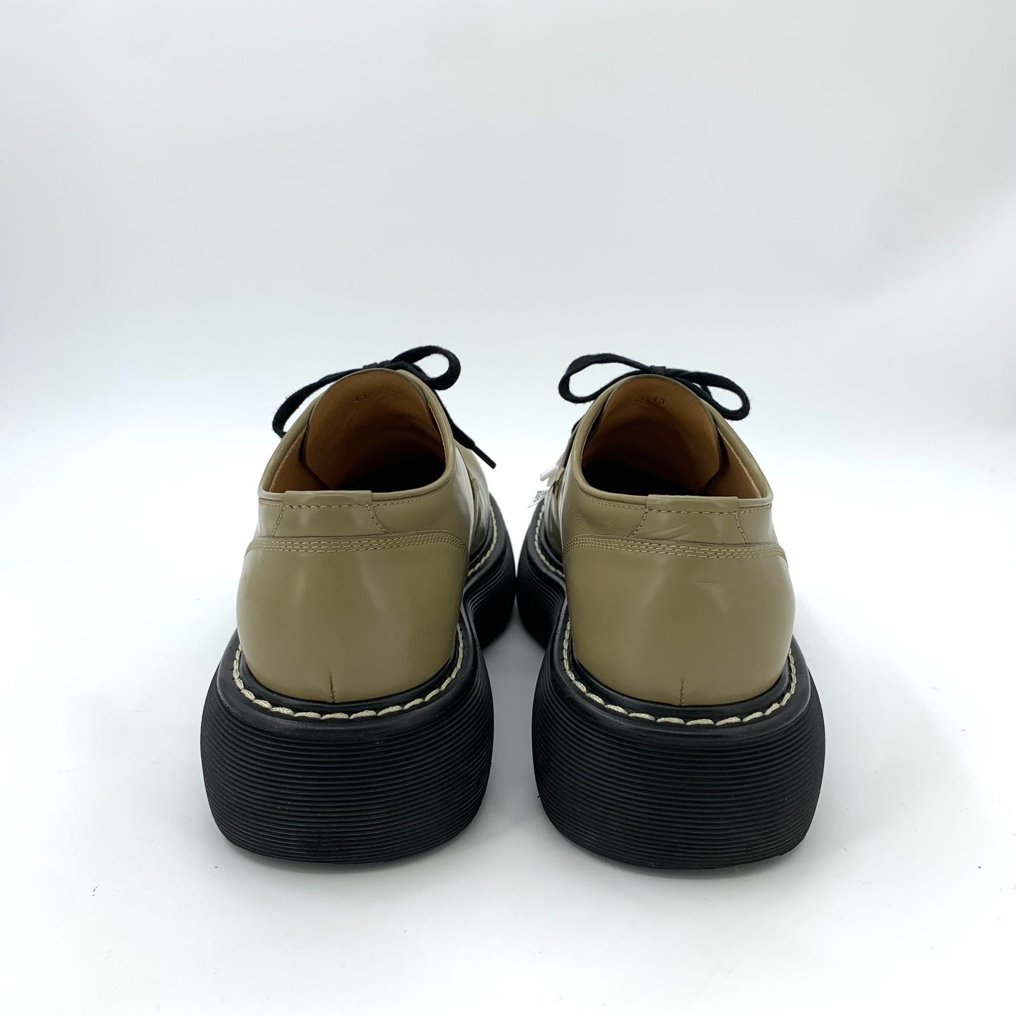 Bottega Veneta Bottega Veneta Light Green Leather Lace-Up Platform Shoes Si Size US 12 / IT 42 - 6 Thumbnail