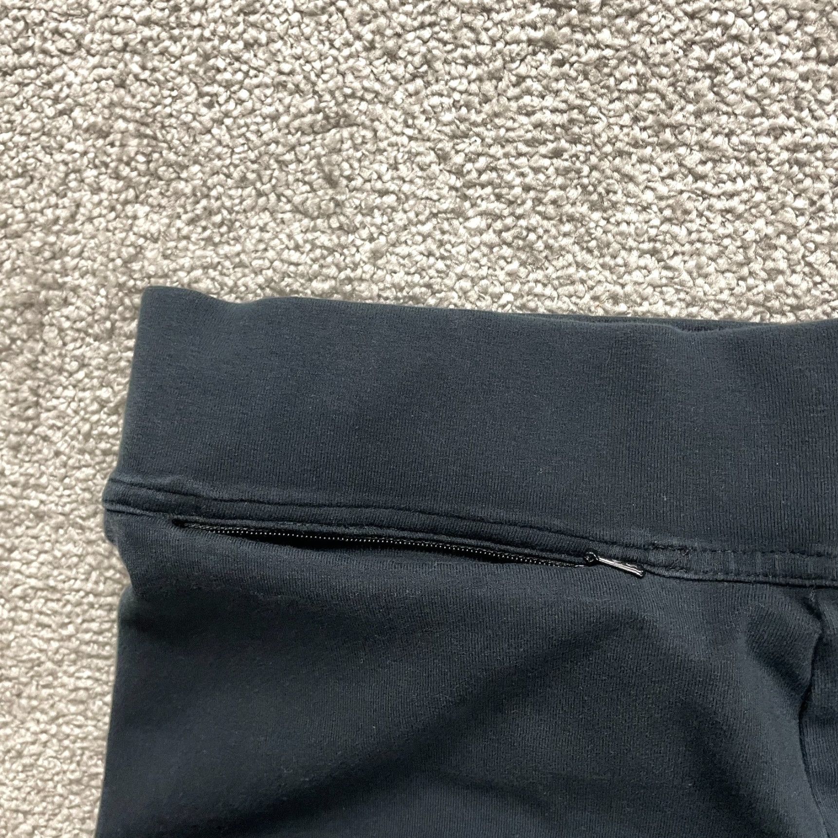 Lands' End Women XS Cropped Pants Activewear Casual Travel Straight Pull-On Navy Blue 30x22