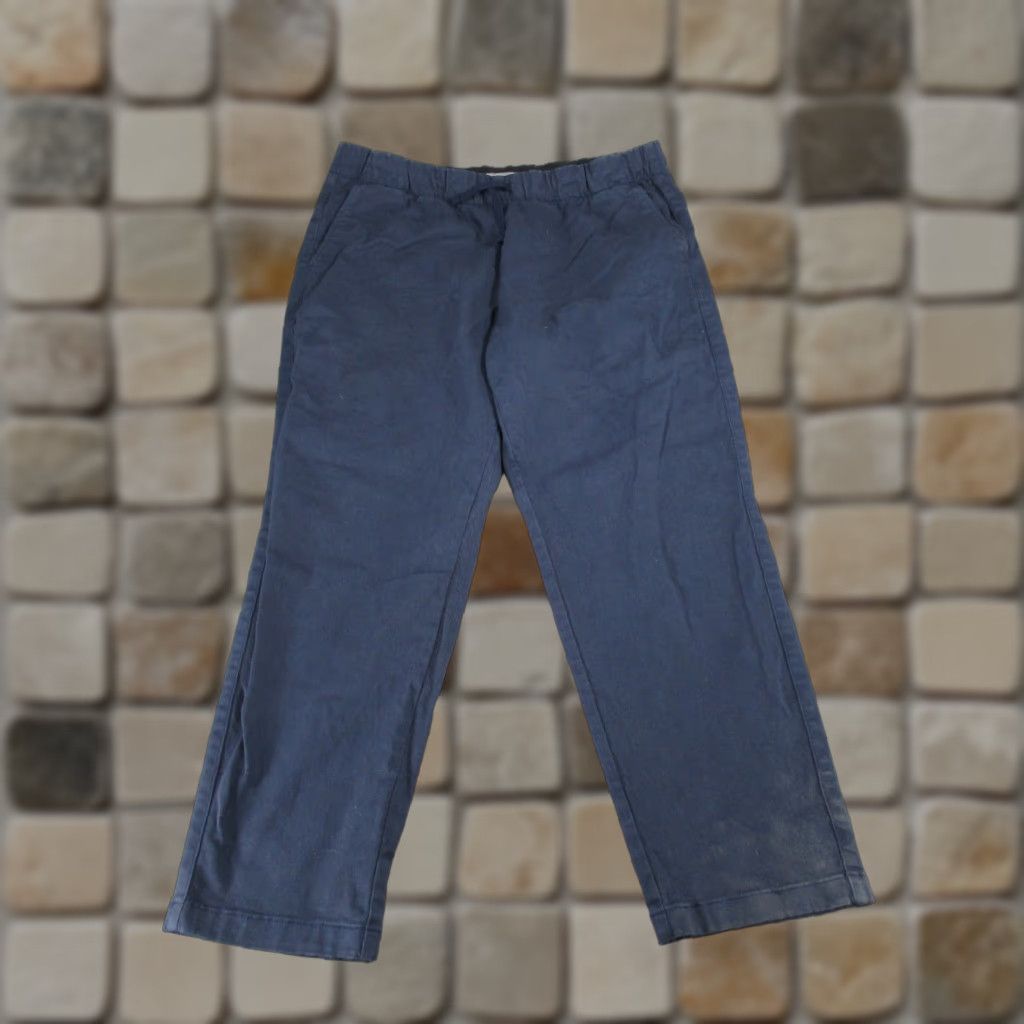 Everlane EVERLANE Pants XL Navy Blue Organic Cotton Twill Chino Drawstring Regular Fit Mens Size US 36 / EU 52 - 1 Thumbnail