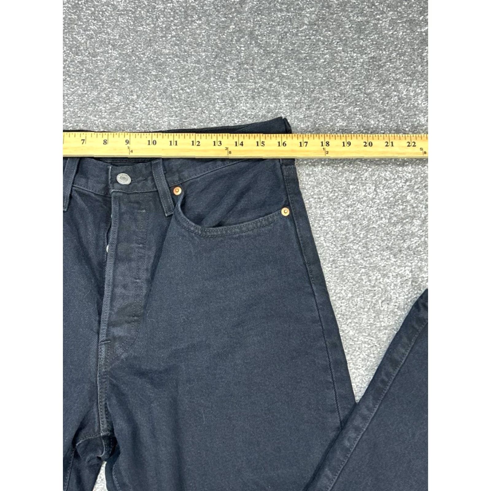 Levi's VINTAGE Levis 501 Jeans Women 30 Black Denim Cotton High Rise Dark Wash Skinny Leg 33x29 Size 30" / US 8 / IT 44 - 3 Thumbnail