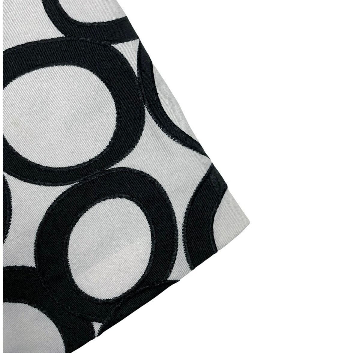 Other Doncaster Black & White Geometric Circle Print A-Line Skirt Size 30" / US 8 / IT 44 - 3 Thumbnail
