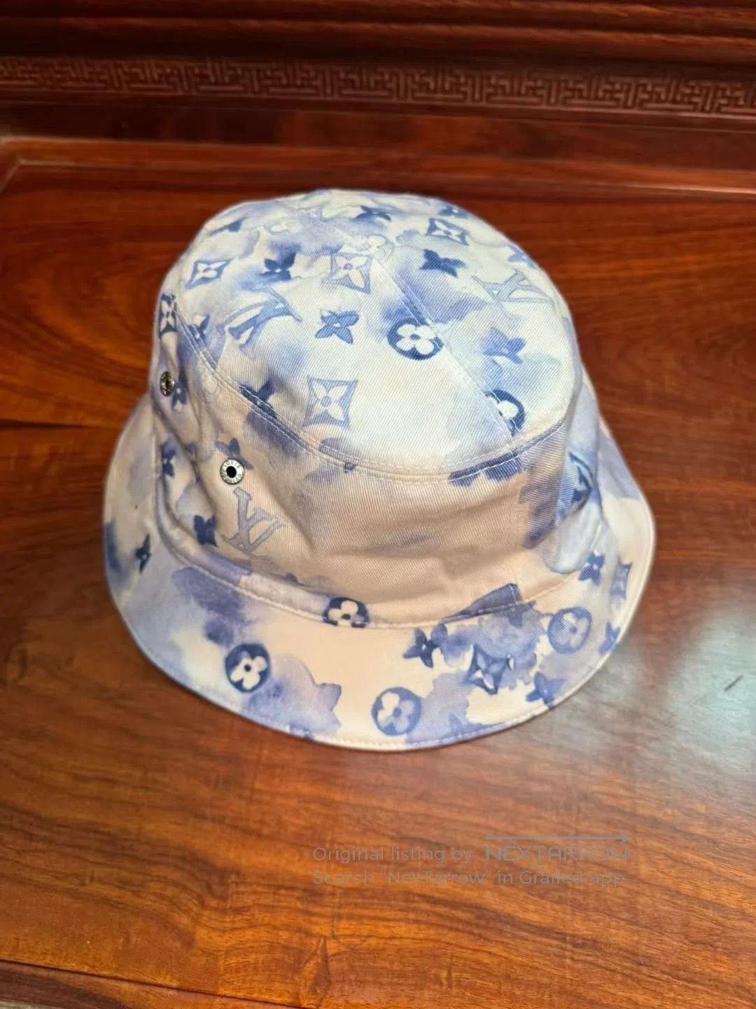 Louis Vuitton Louis Vuitton Blue White Ink Bucket Hat. Size ONE SIZE - 2 Thumbnail