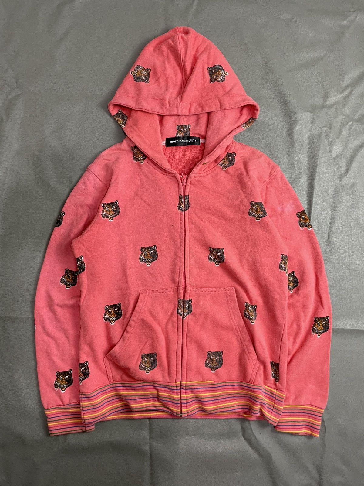 mercibeaucoup Mercibeaucoup Big Tiger Printed Hoodie by issey miyake Size US S / EU 44-46 / 1 - 1 Thumbnail