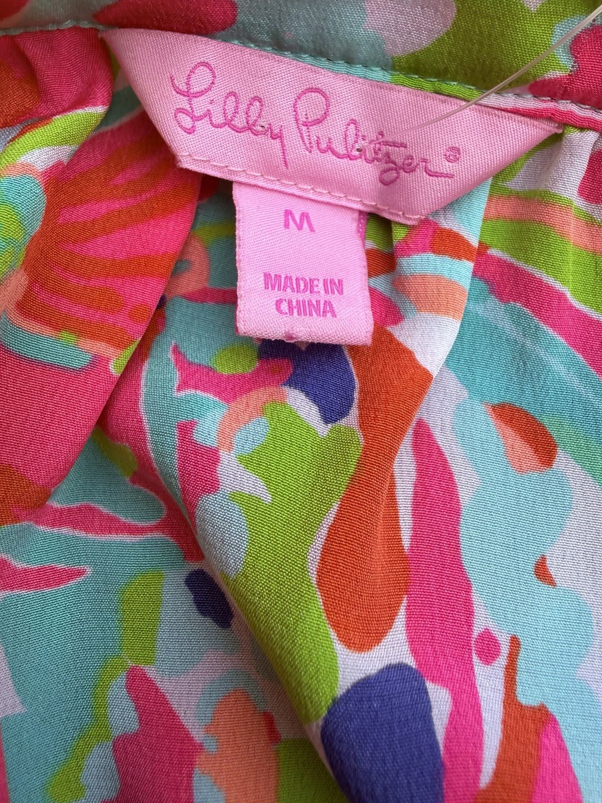 Lilly Pulitzer Lilly Pulitzer Stacey Silk Top Casa Banana Colorful Blouse Size M / US 6-8 / IT 42-44 - 8 Thumbnail