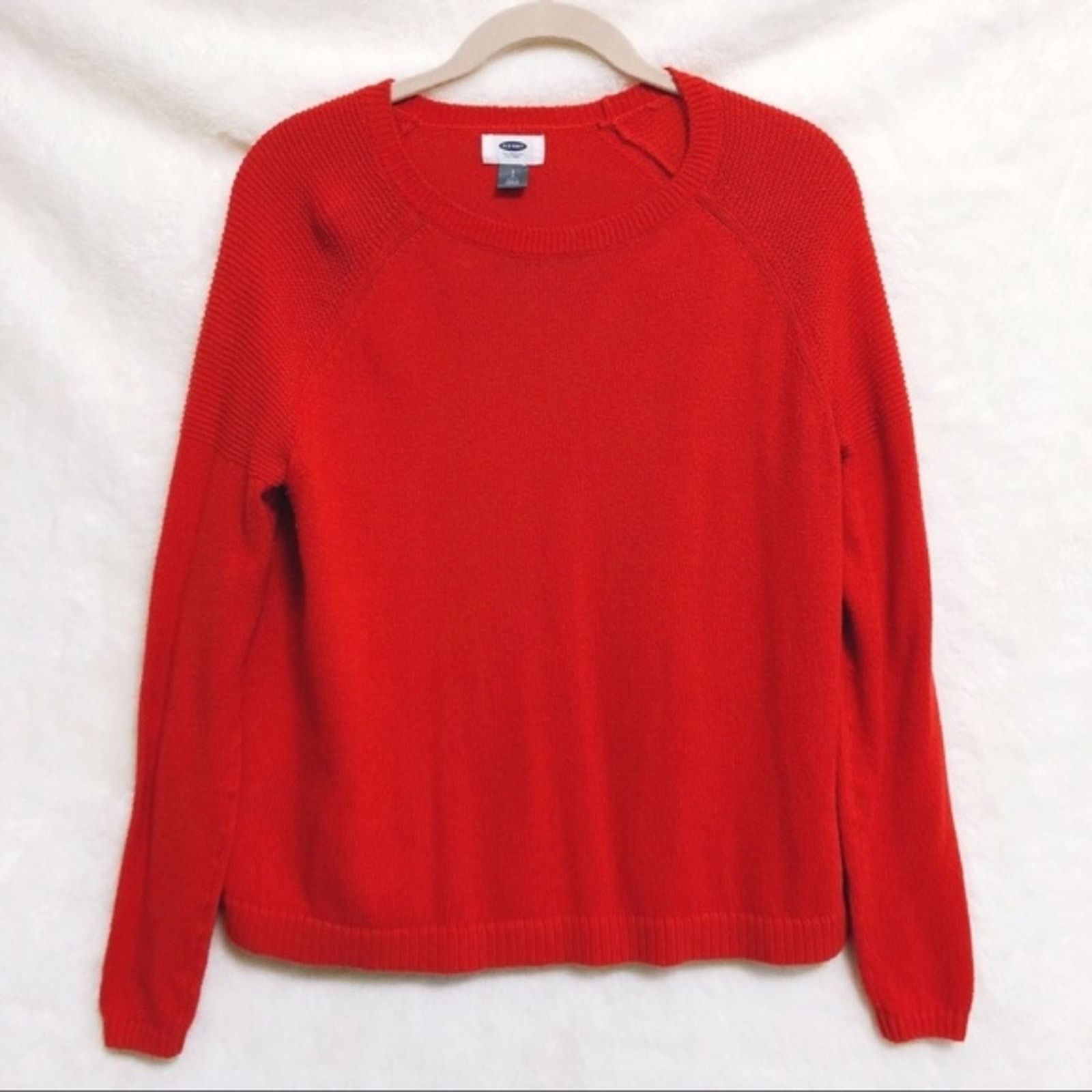 Old Navy Old Navy Bright Red Knitted Long Sleeve Sweater Size S / US 4 / IT 40 - 8 Thumbnail