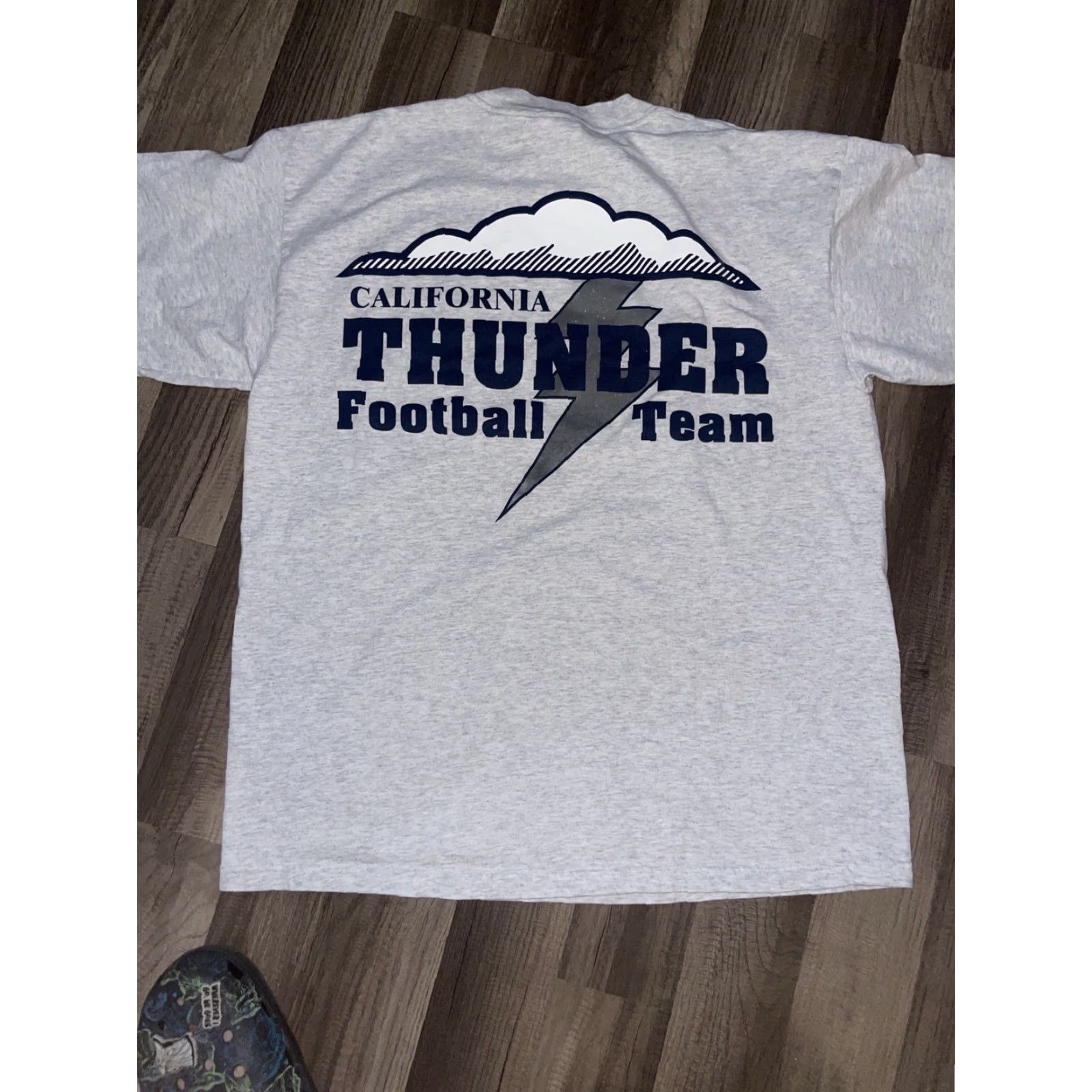 Tultex VINTAGE Tultex T-Shirt Grey XL California Santa Ana Thunder Football Mens XL Grey Tultex T-Shirt California Football Size US XL / EU 56 / 4 - 4 Thumbnail