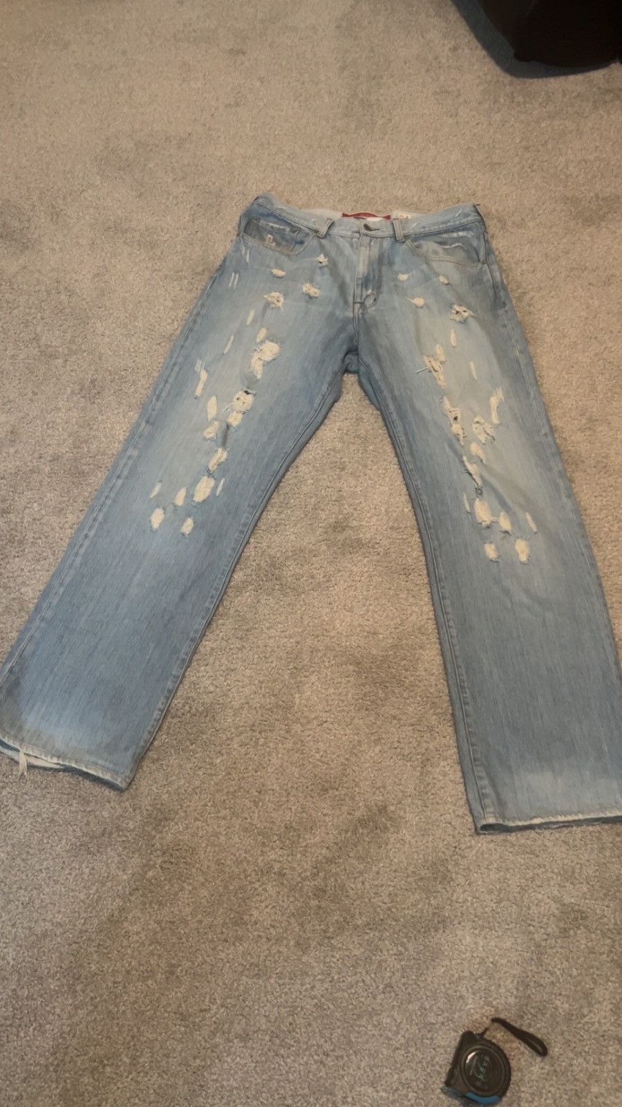 Other Vintage Distressed Ripped Jeans Size US 34 / EU 50 - 2 Thumbnail