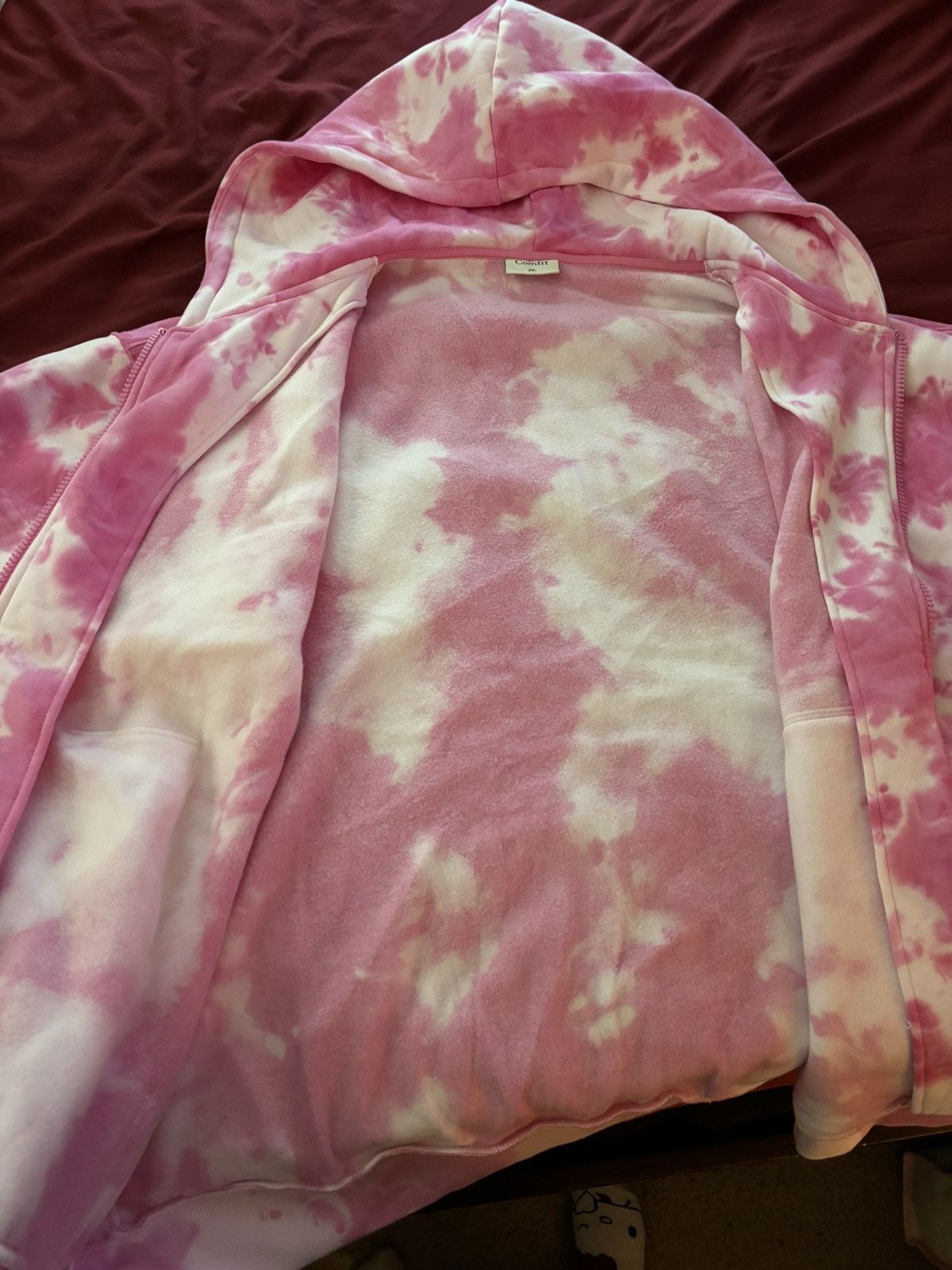 Other Comfrt Hoodie zip up pink tie dye Size US XXL / EU 58 / 5 - 4 Thumbnail