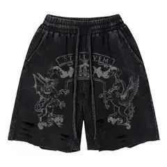 Japanese Brand Etsuko x Juri Street Hip Hop Vintage Loose Fit Denim Shorts Size US 31 - 6 Thumbnail