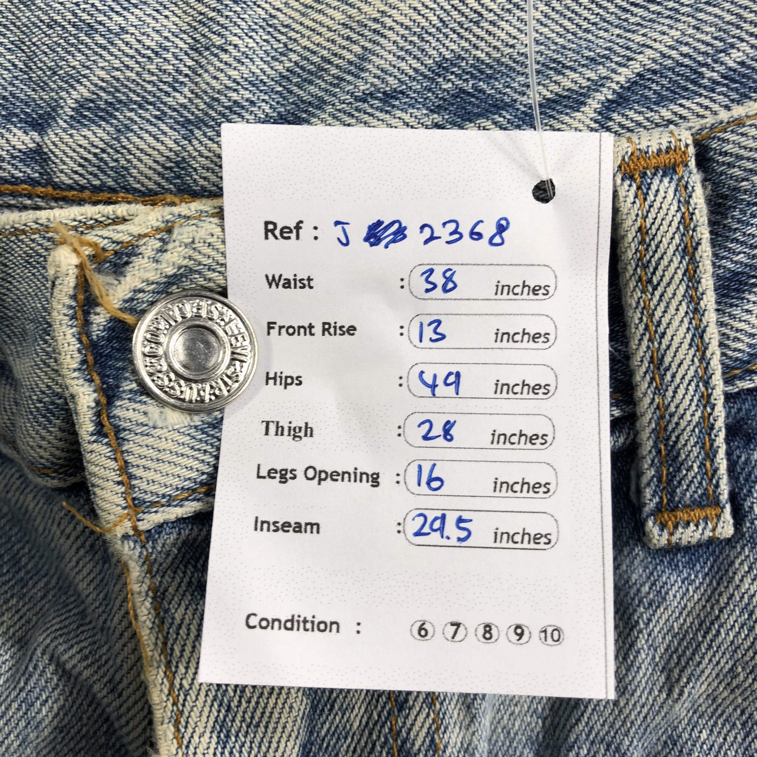 Levi's 90s Vintage Blue Wash Levis 550 Jeans-J2368 Size US 38 / EU 54 - 15 Thumbnail