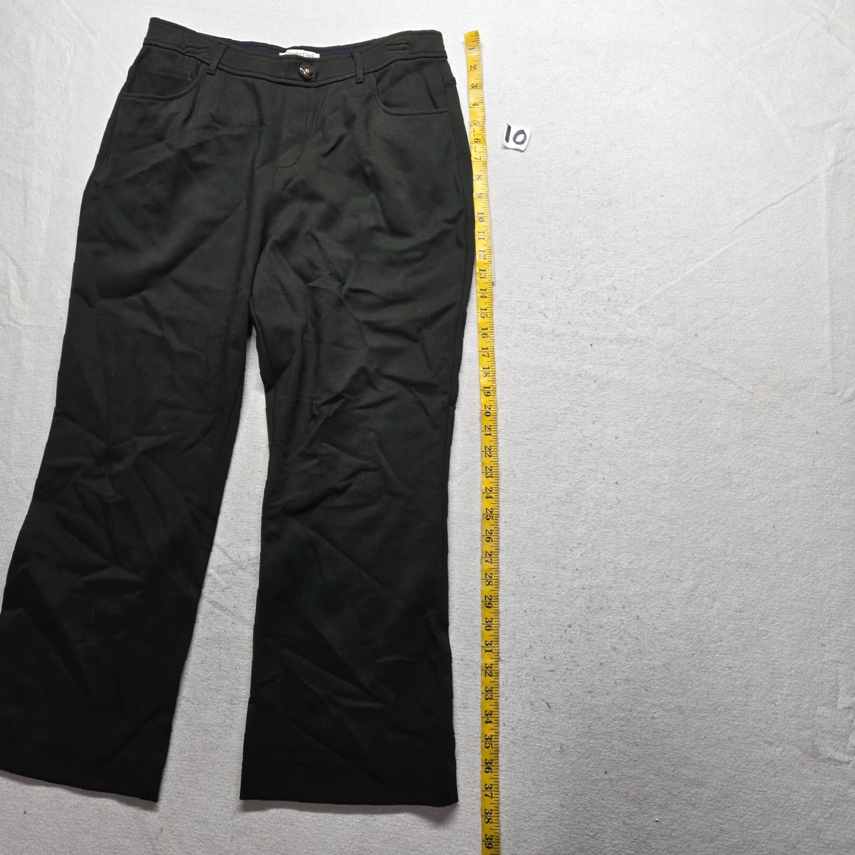 Coldwater Creek Coldwater Creek Pants Dress Black PL Petite Wide-Leg 14 Womens Belt Loops Thick Pull On Dress Pants Black Size 36" / US 14 / IT 50 - 7 Thumbnail