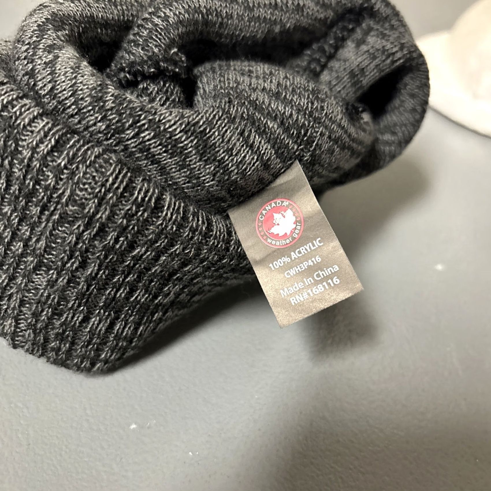 Vintage Canada Weather Gear Beanie Unisex Acrylic Gray Canada Logo Outdoor Ski Sports Mens Size ONE SIZE - 6 Thumbnail