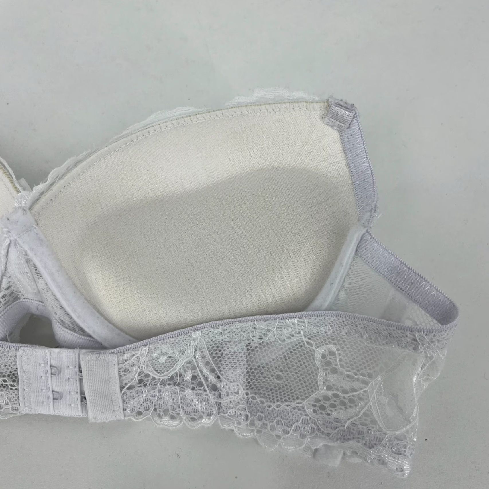 Vintage Sophie B. Bra Women 34B White Lace Underwired T-Shirt Bra Adjustable Strap Size ONE SIZE - 7 Thumbnail