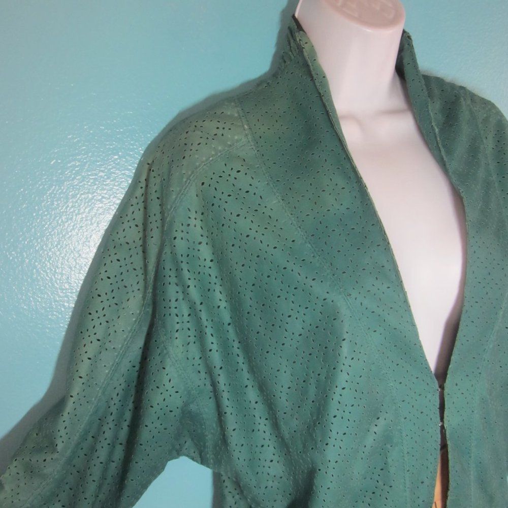 Other Alpine Stars By Denise Focil Green Leather Jacket Size S Size S / US 4 / IT 40 - 10 Thumbnail