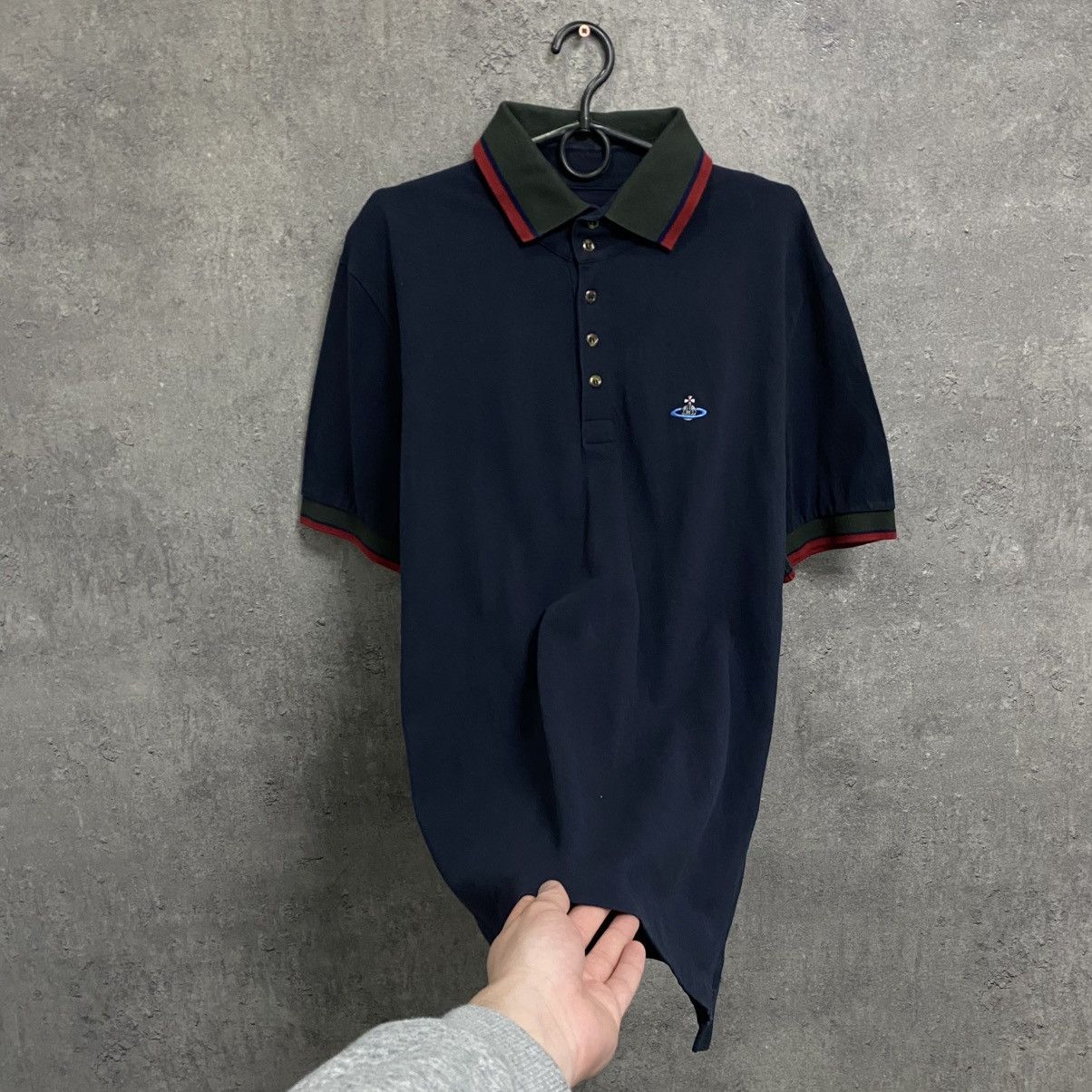 Vivienne Westwood Vivienne Westwood Polo T-Shirt Vintage Small Orb Logo Luxury Size US XL / EU 56 / 4 - 2 Thumbnail