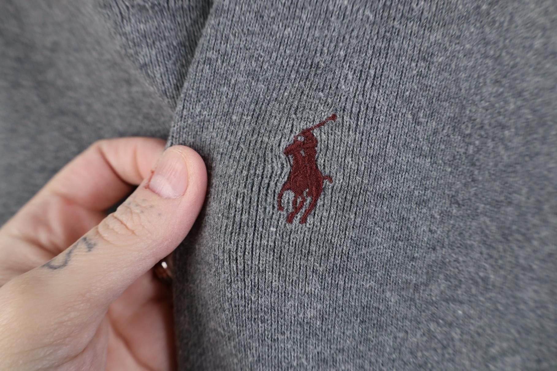 Polo Ralph Lauren Vintage 90s Ralph Lauren Cotton Ribbed Knit Sweater Gray Size US M / EU 48-50 / 2 - 4 Thumbnail
