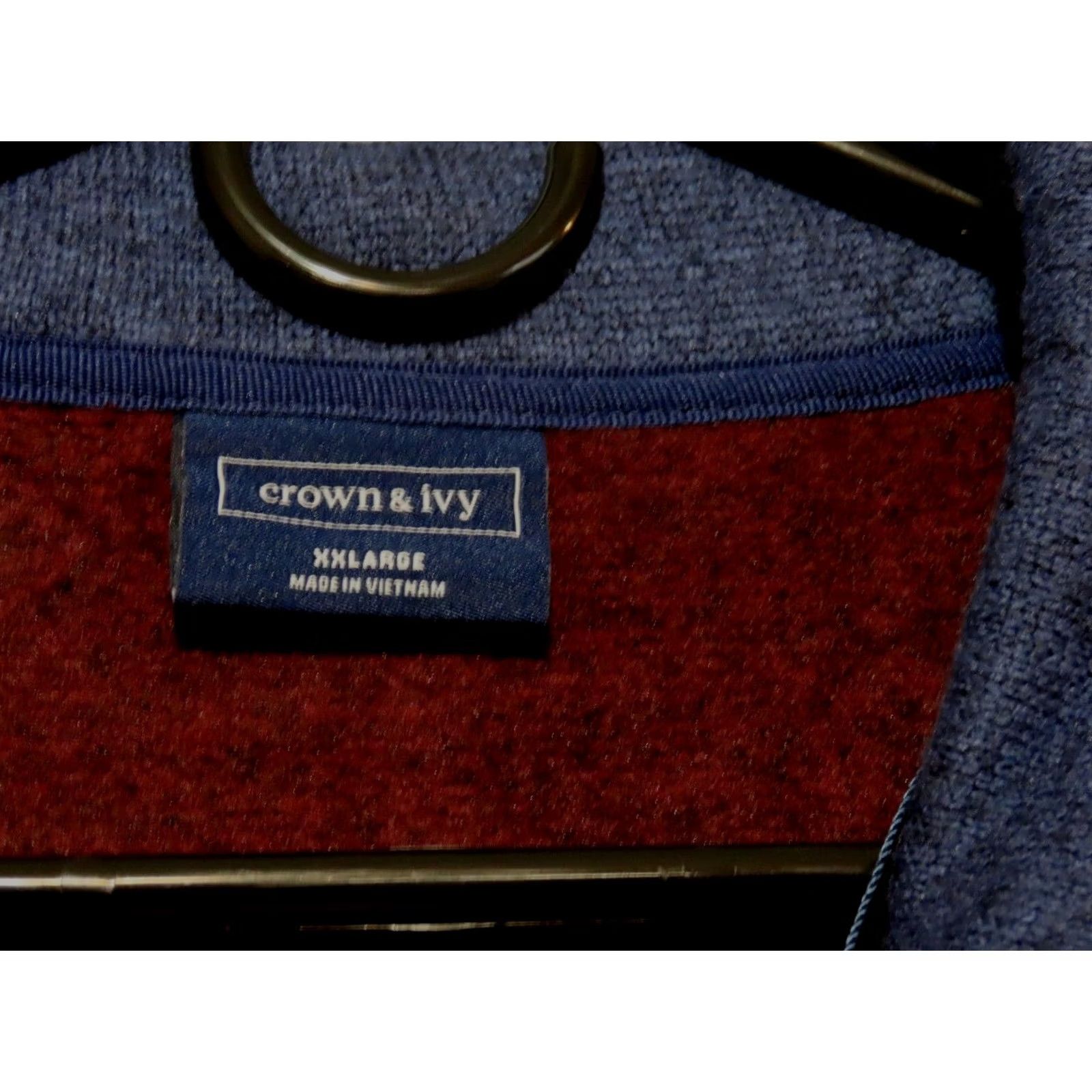 Vintage Crown & Ivy Men's 2XL Red Mock Neck 1/4 Zip Sweater NWT Christmas Winter Classic Pullover Knit Shirt Size US XXL / EU 58 / 5 - 5 Thumbnail