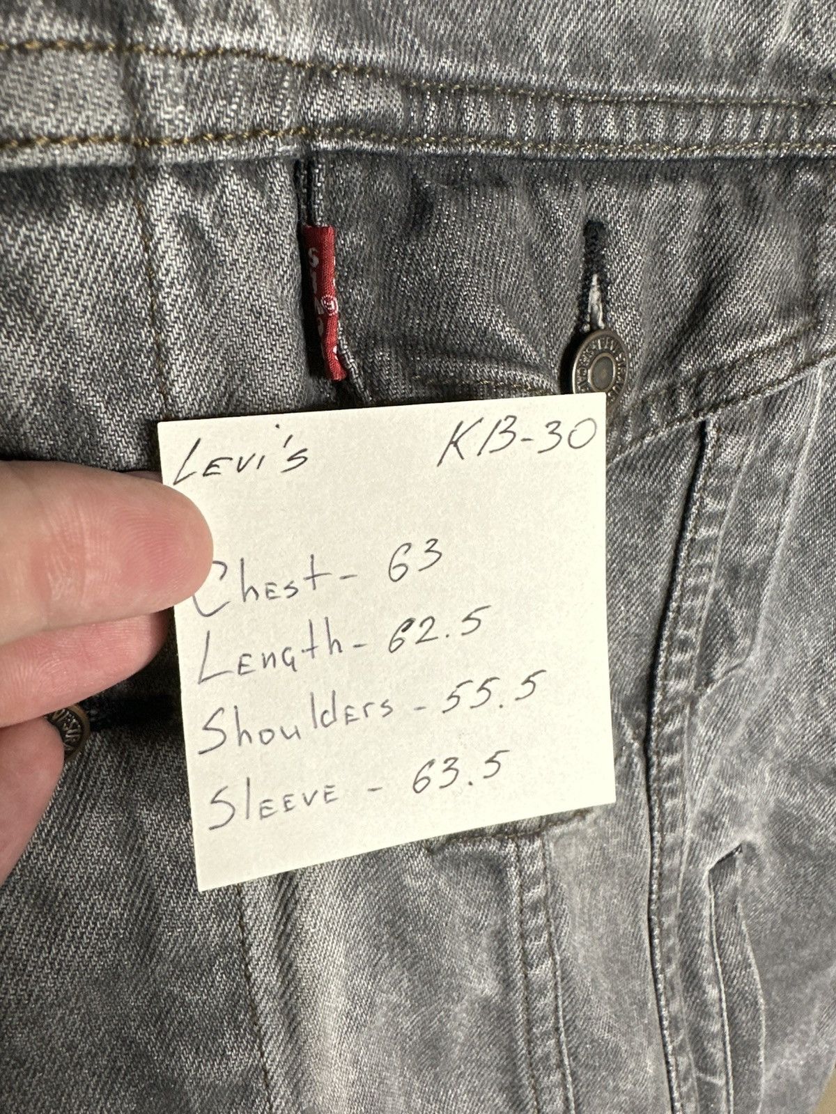 Levi's Vintage Levi’s Grey Distressed Washed Trucker Denim Jacket Size US L / EU 52-54 / 3 - 6 Thumbnail