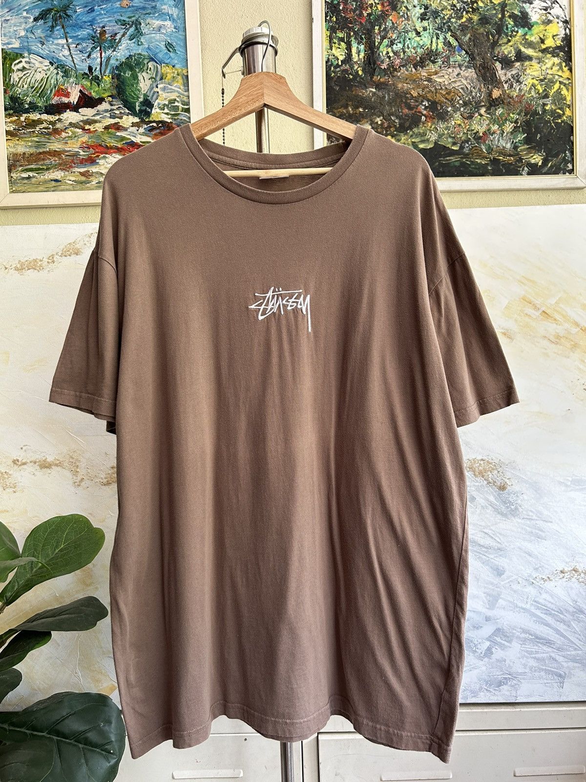 image of Stussy Embroidered Center Travis Colour in Brown, Men's (Size XL)
