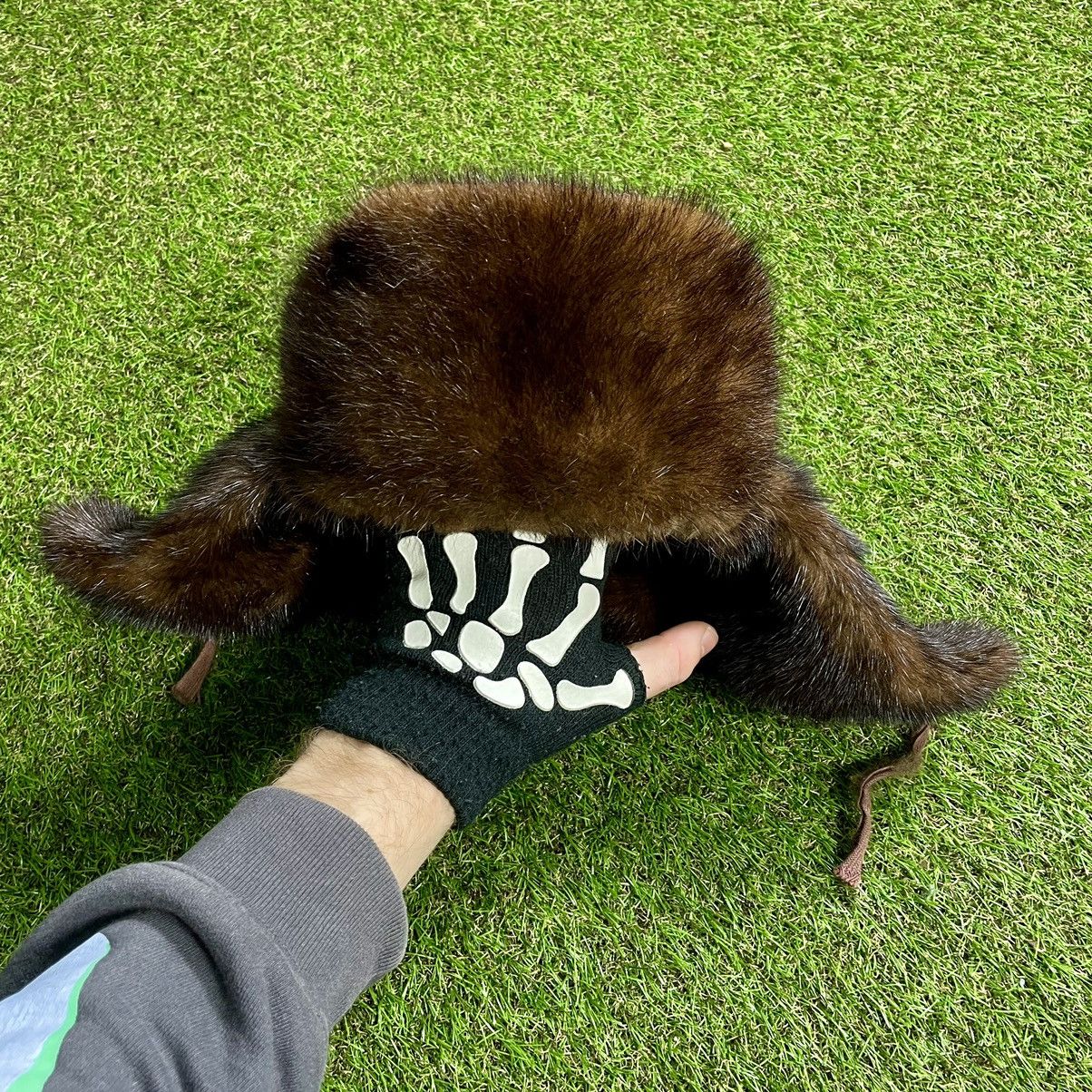 Vintage Vintage Y2K Fuzzy Beanie Mohair Alt Streetwear Baggy Boxy OS Size ONE SIZE - 1 Thumbnail