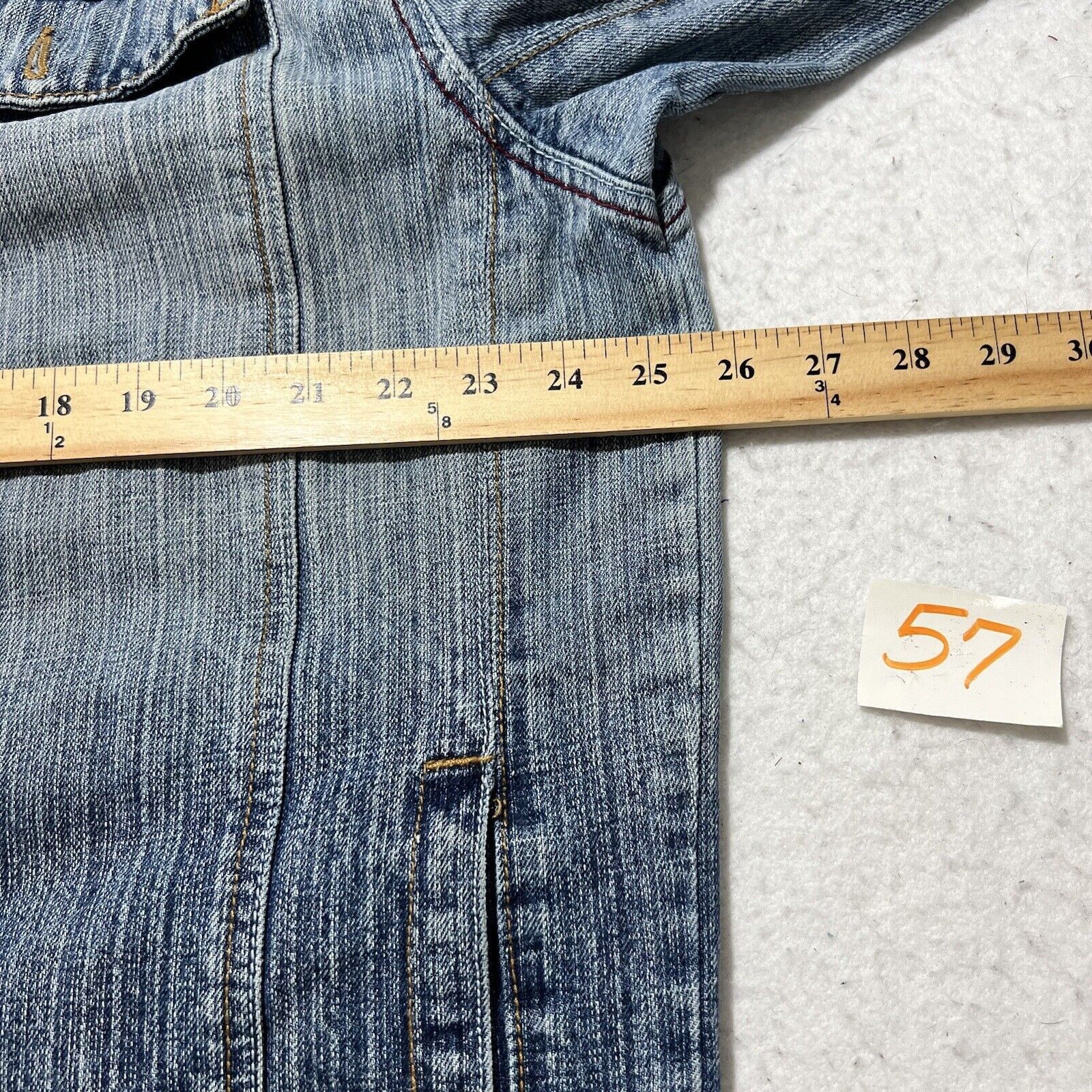 GB GB Black Label Large Jean Jacket Light Blue Distressed Size US L / EU 52-54 / 3 - 7 Thumbnail