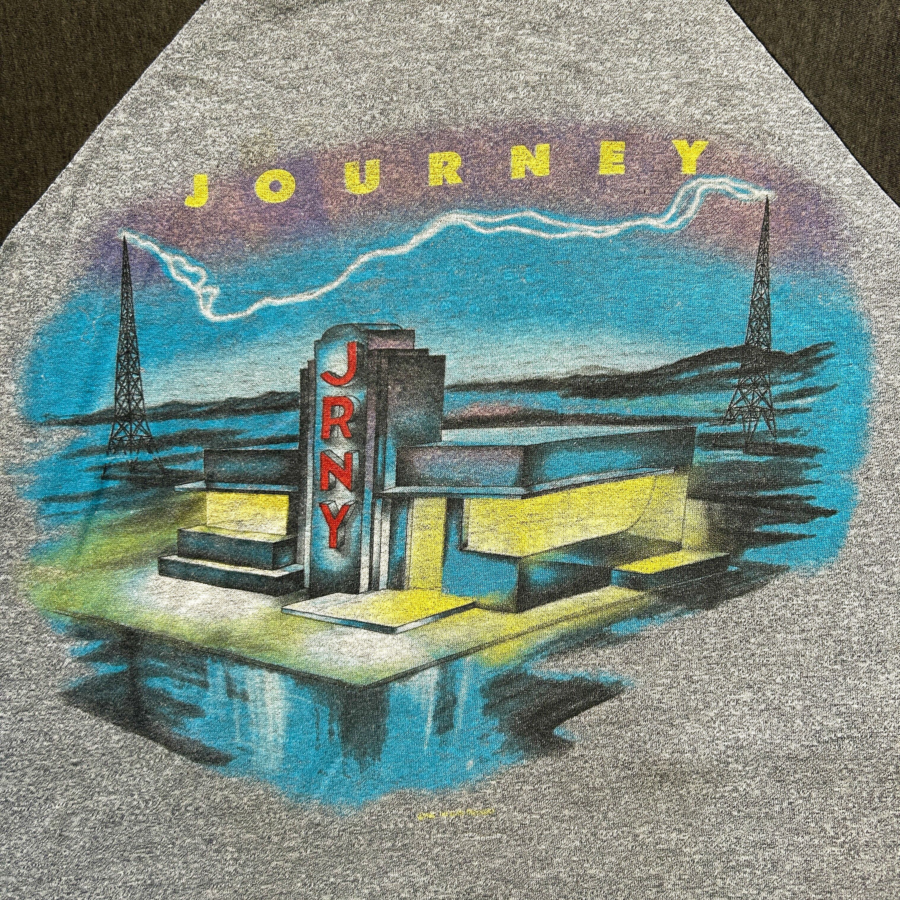 Vintage Vintage 1986 Journey "Raised On Radio" Raglan Band Tee Size US L / EU 52-54 / 3 - 5 Thumbnail