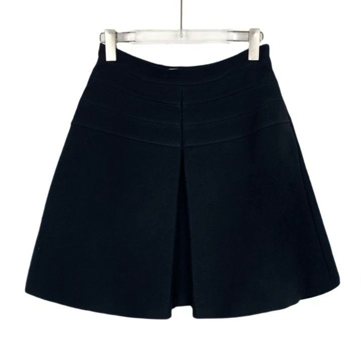 Dior Christian Dior Black Wool Casual Skirt Size 38" / US 16 / IT 52 - 1 Thumbnail