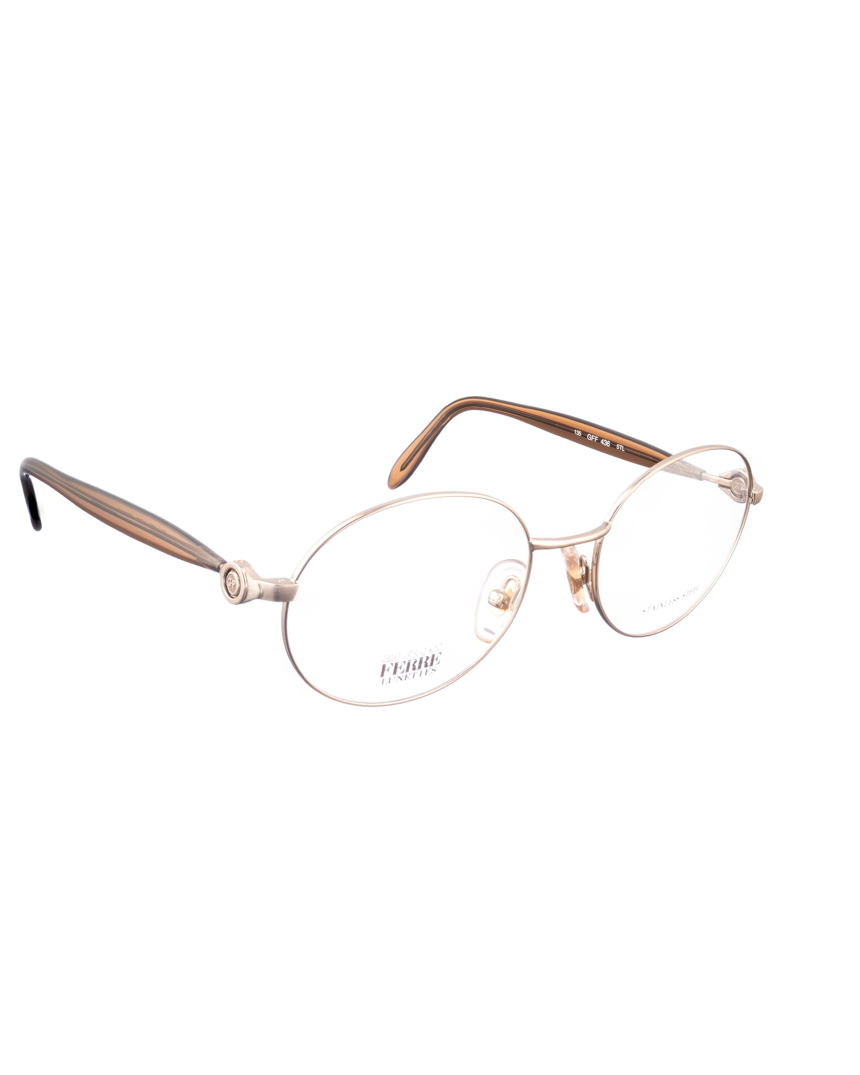 Gianfranco Ferre Gianfranco Ferre 00s Oval Brown Retro Glasses Size ONE SIZE - 3 Thumbnail