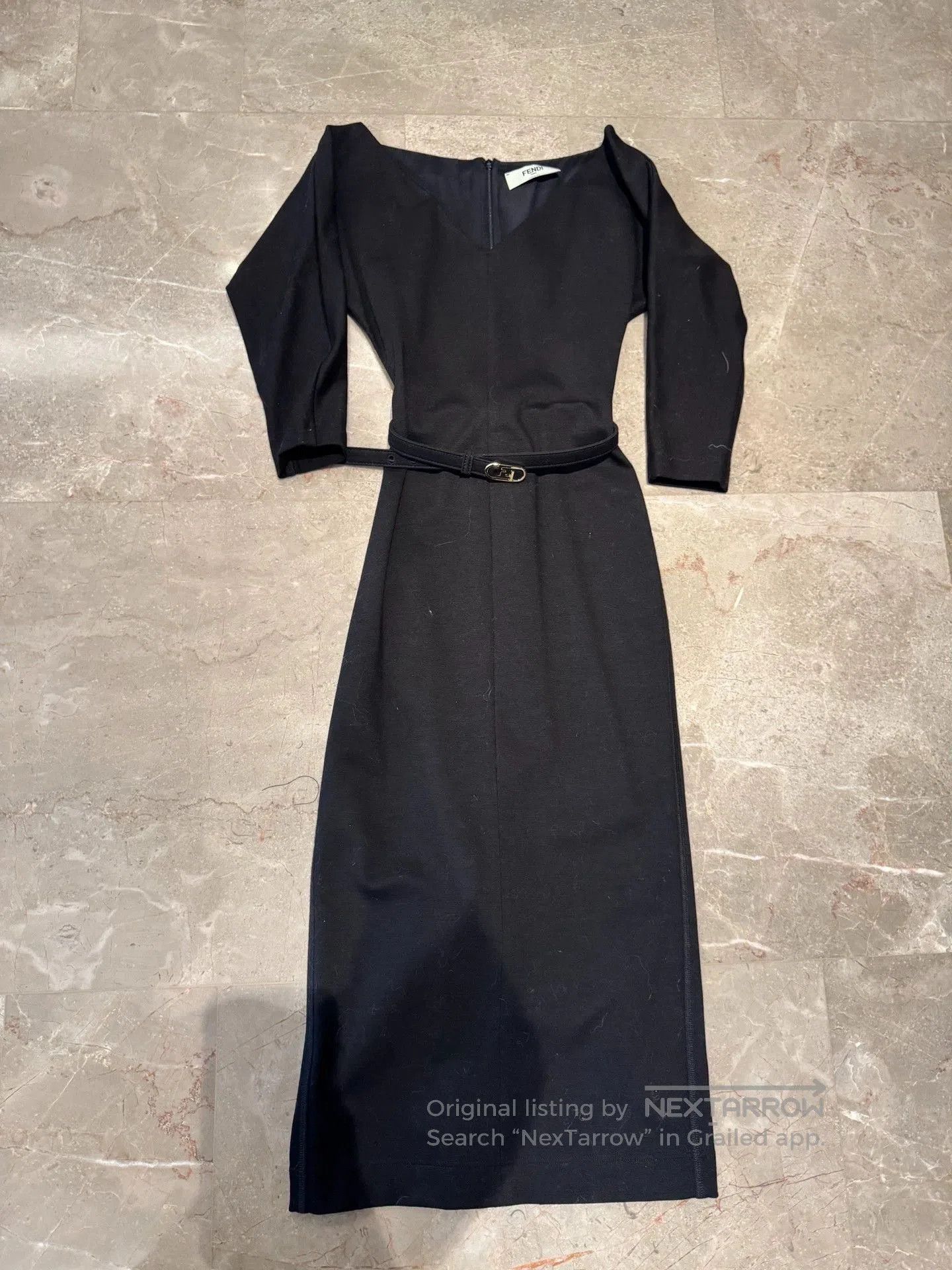 Fendi elegant fendi dress with belt detail. Size US 36 / EU 52 - 1 Thumbnail